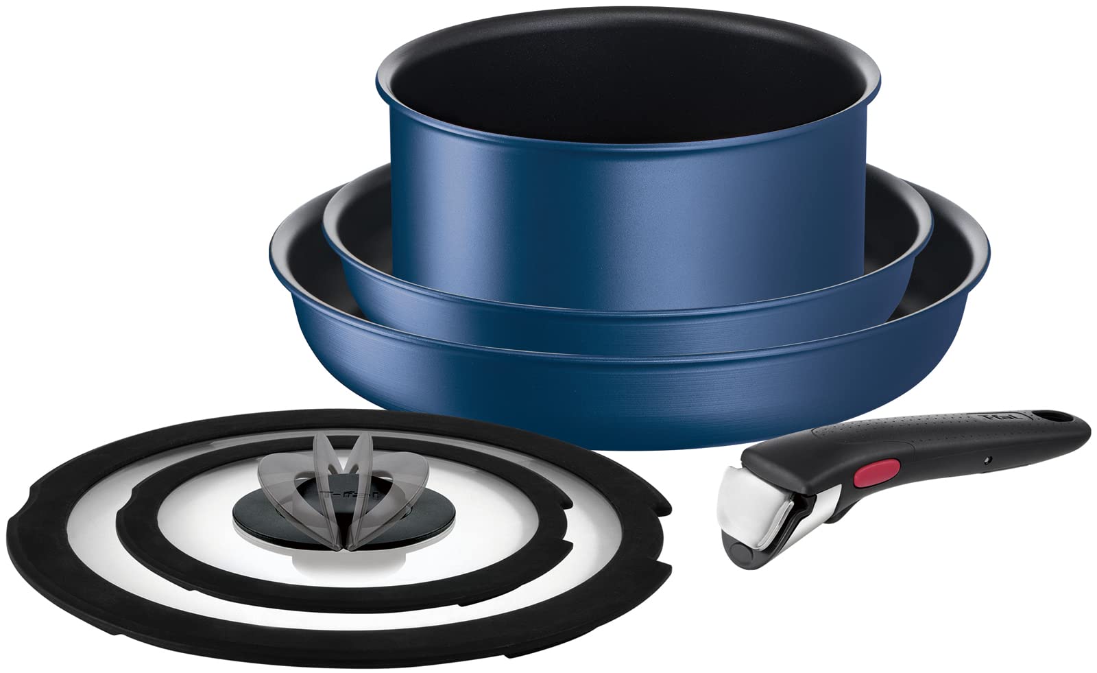 Tefal Ingenio Neo IH Blue Marquise 6-Piece Non-Stick Cookware Set - Removable Handle, Induction & Gas Stove Compatible - Perfect for Frying, Sautéing & Everyday Cooking