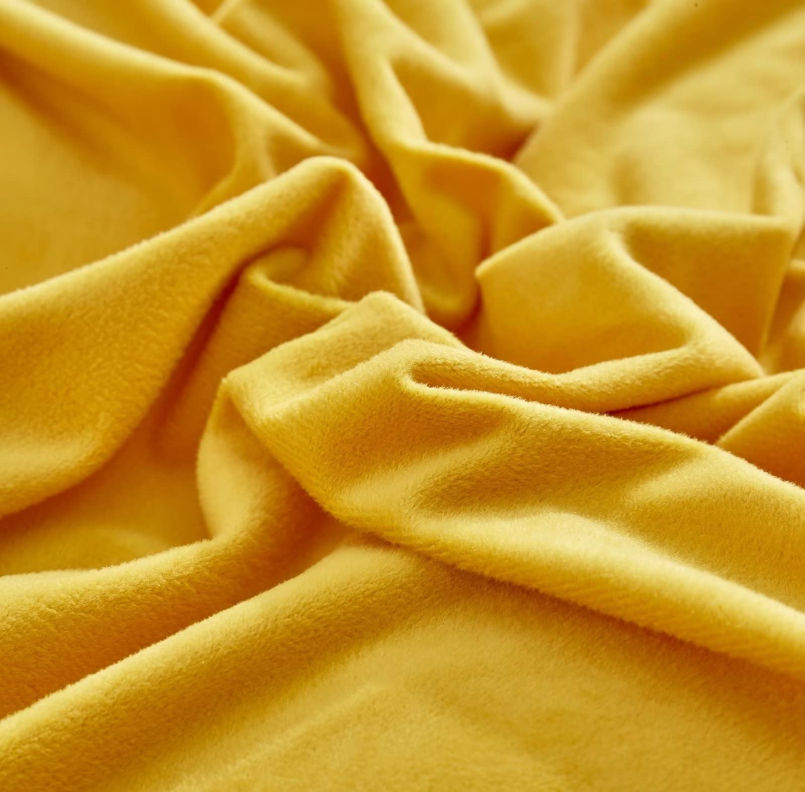 Mustard Yellow Comforter Set King - Velvet & Sherpa Plush Bedding for Women & Men | Ultra Soft Micro Mink & Flannel Fuzzy Comforter | Dark Yellow Fluffy Bed Set for Cozy Winter Nights & Modern Bedroom Decor