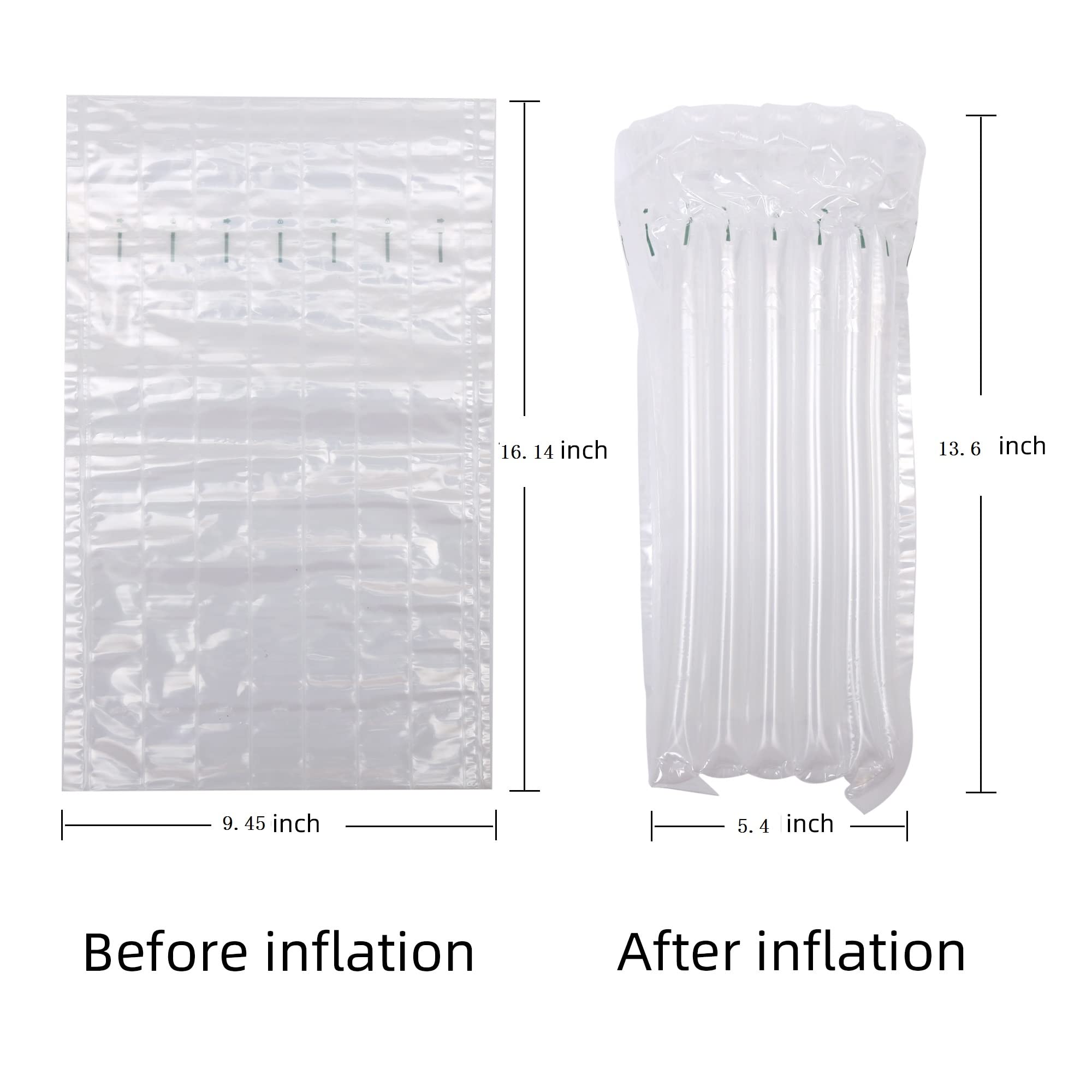 32-Pack Inflatable Wine Bottle Protector for Travel - Reusable Air Column Cushion Bags with Free Pump | Wine Shipping Packaging, Airplane Safe | Perfect for Gifts, Moving & Wine Delivery