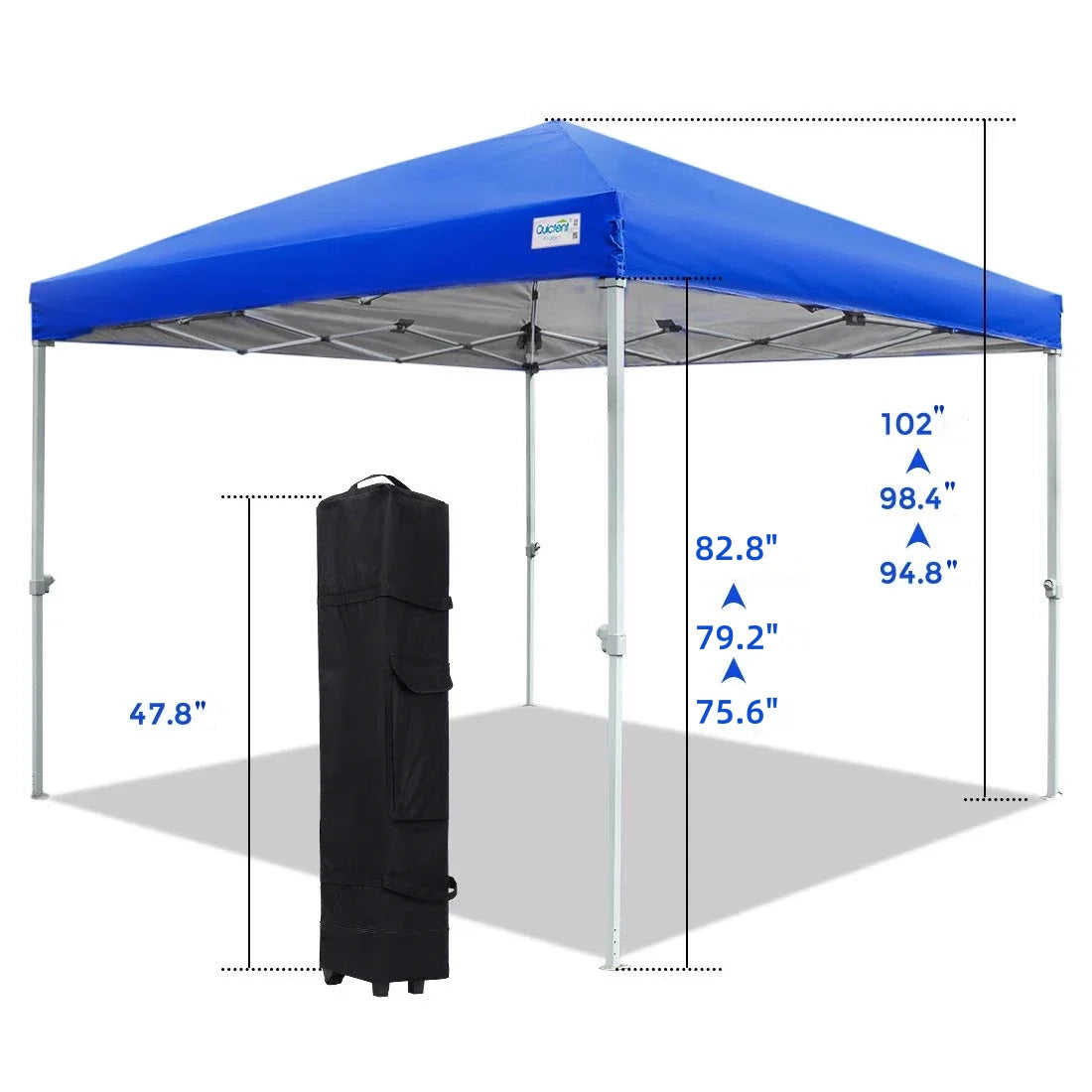 8' x 8' Pop Up Canopy Tent with Sidewalls & Netting - Instant Outdoor Shelter for Camping, Beach, Picnics, and Backyard Parties