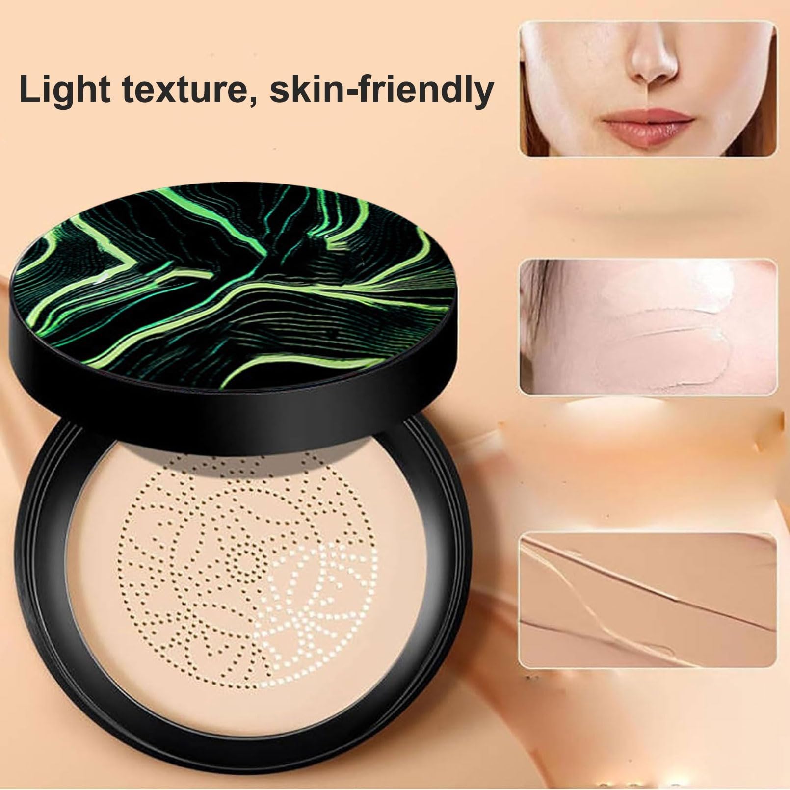 Honey Pine CC Cream Air Cushion - Matte Concealer for Dark Circles & Even Skin Tone - Daily Makeup Essential