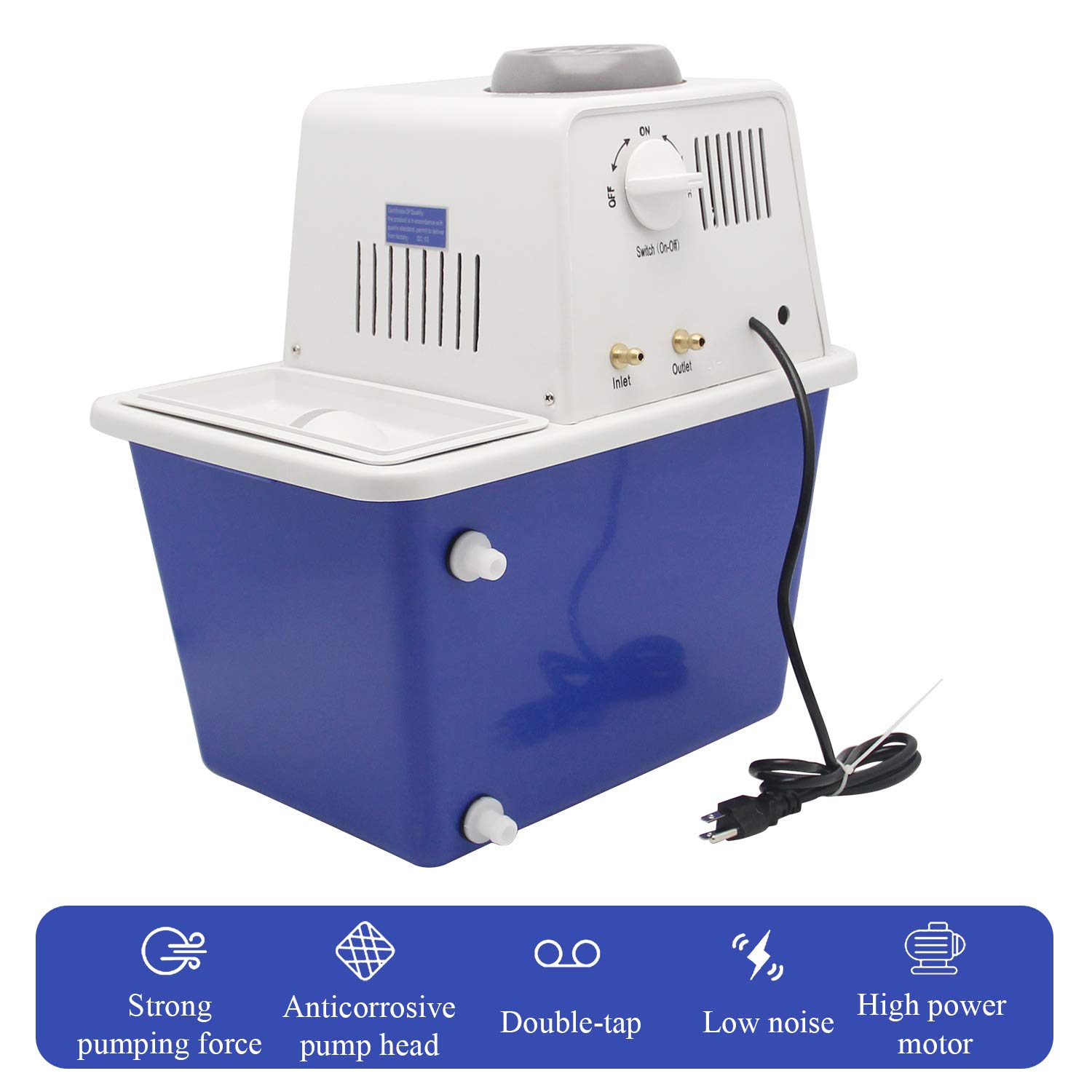 BAOSHISHAN 15L 60L/MIN Lab Circulating Water Vacuum Pump - 220V Chemistry Equipment for Laboratory, Distillation & Research Applications