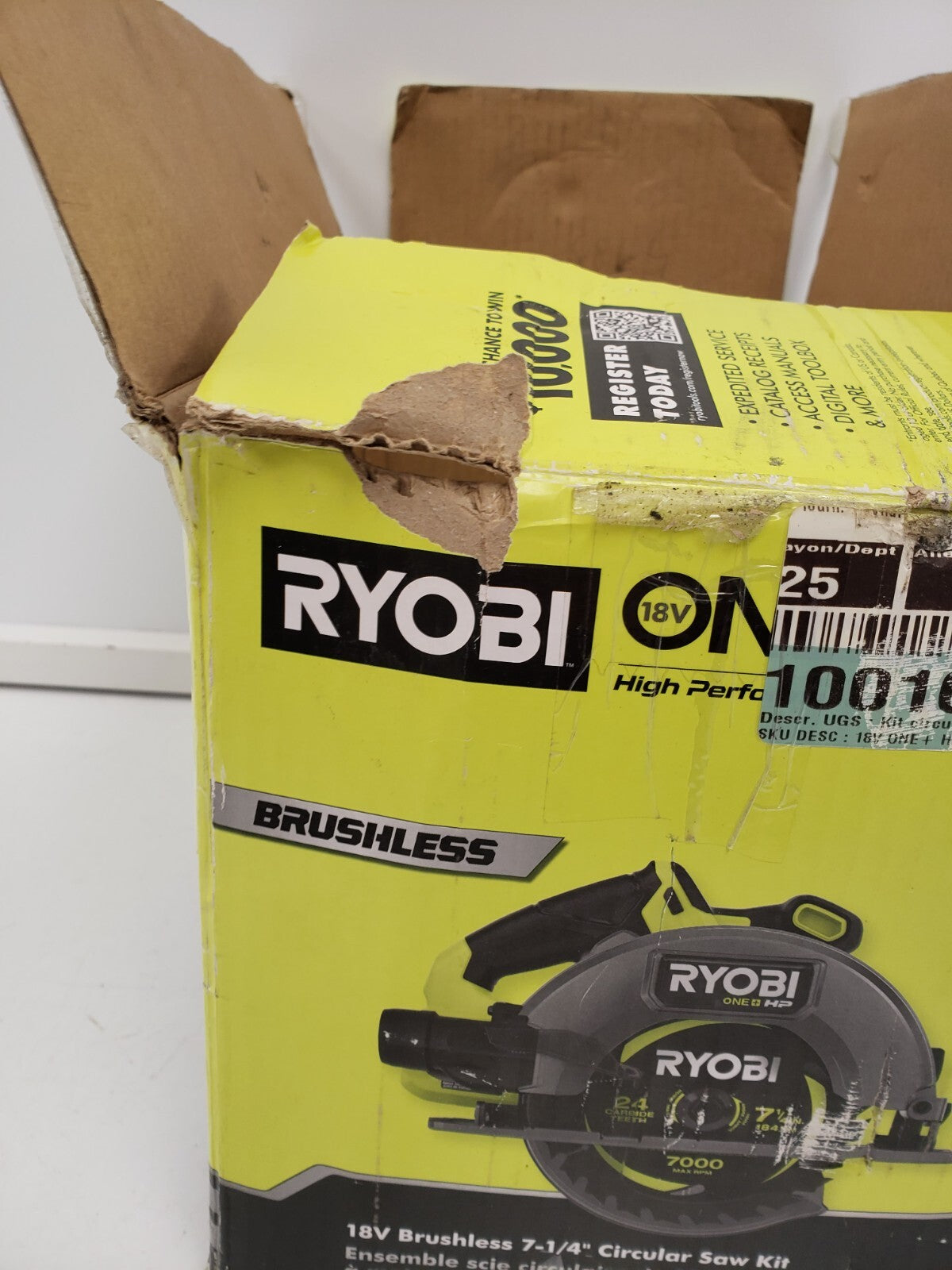 Ryobi PBLCS300 18V Cordless Circular Saw with Laser Guide - Perfect for Woodworking, DIY Projects, and Home Renovations