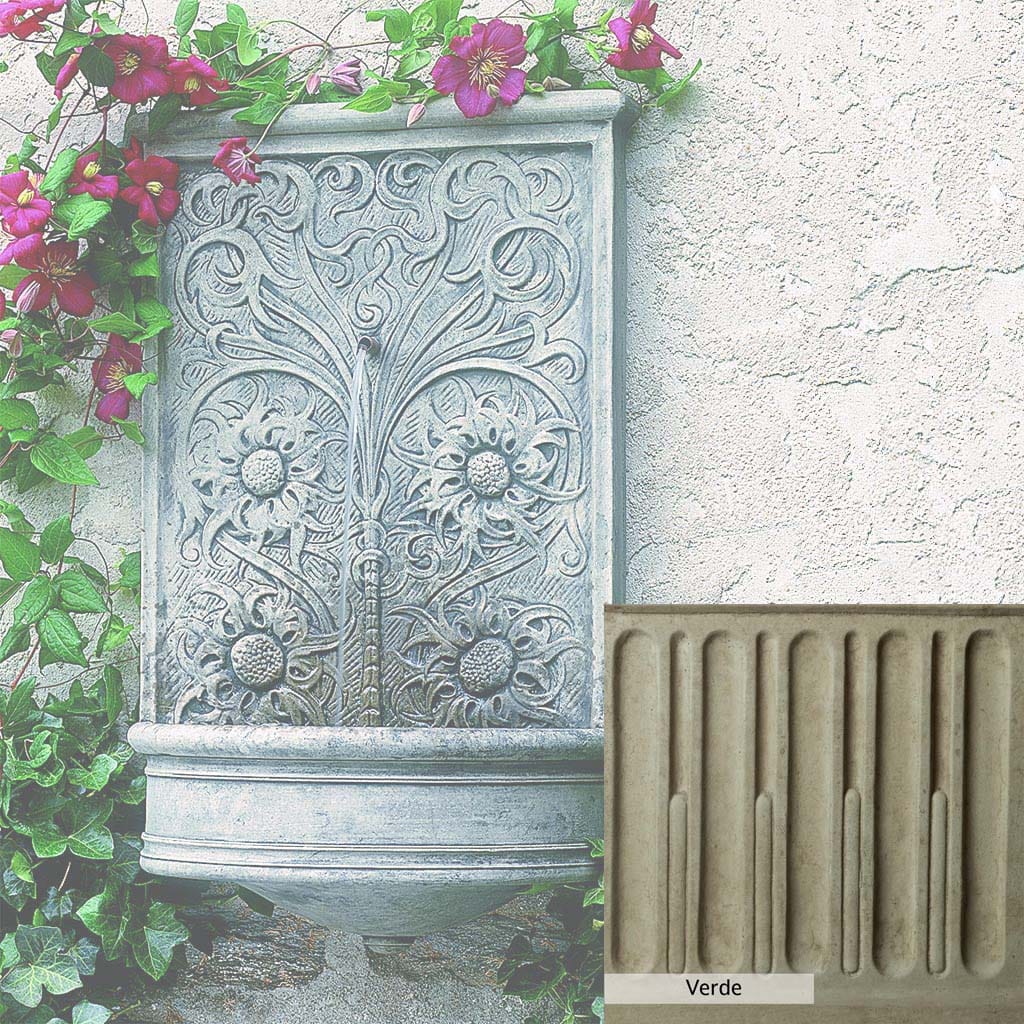 Campania International Sussex Wall Fountain - Outdoor Garden Water Feature for Patio, Yard, and Landscape Decor