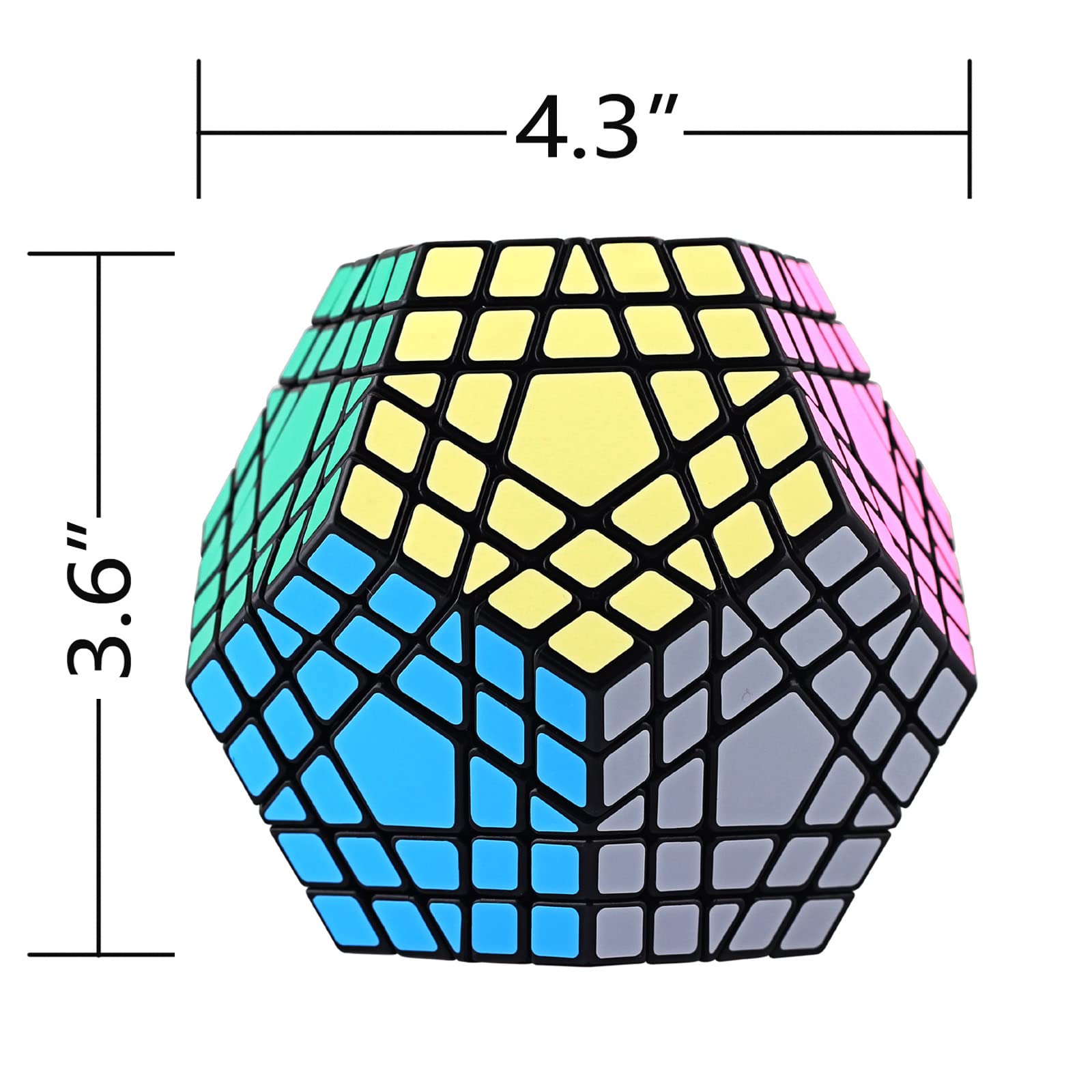Ganowo Megaminx Speed Cube 5x5 Puzzle - Brain Teaser Game for Kids & Adults