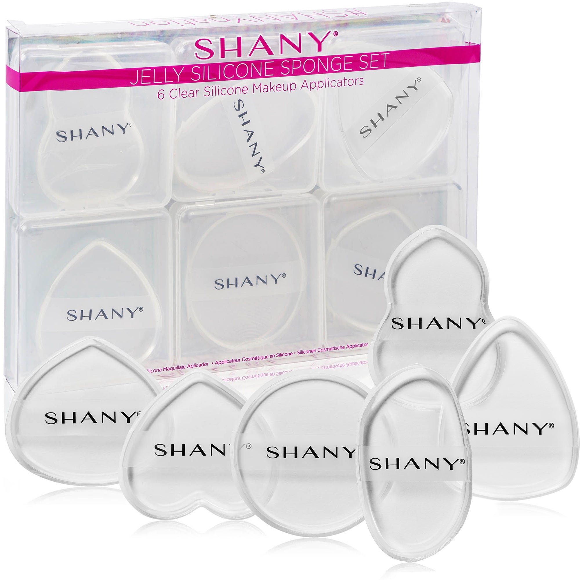 Stay Jelly Silicone Makeup Sponge (6-Pack) - Reusable, Blendable Foundation & Concealer Sponge for Flawless Makeup Application - Perfect for Liquid, Cream & Powder Cosmetics
