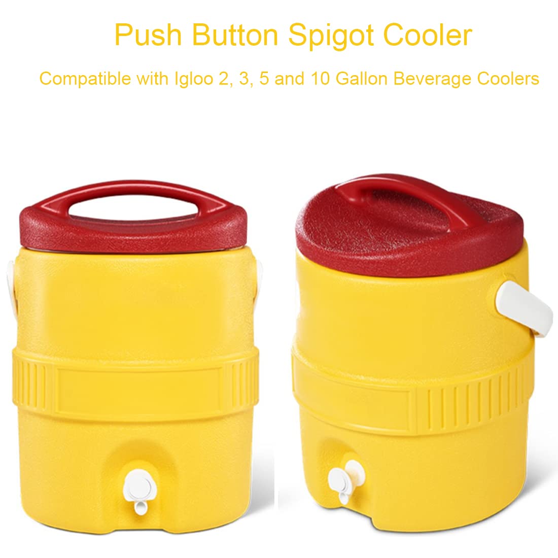 10 Sets Push Button Spigot - Reusable Plastic Water Cooler Spigot for Water Jugs & Dispensers | Perfect for Outdoor Camping, Picnics, and Home Water Storage