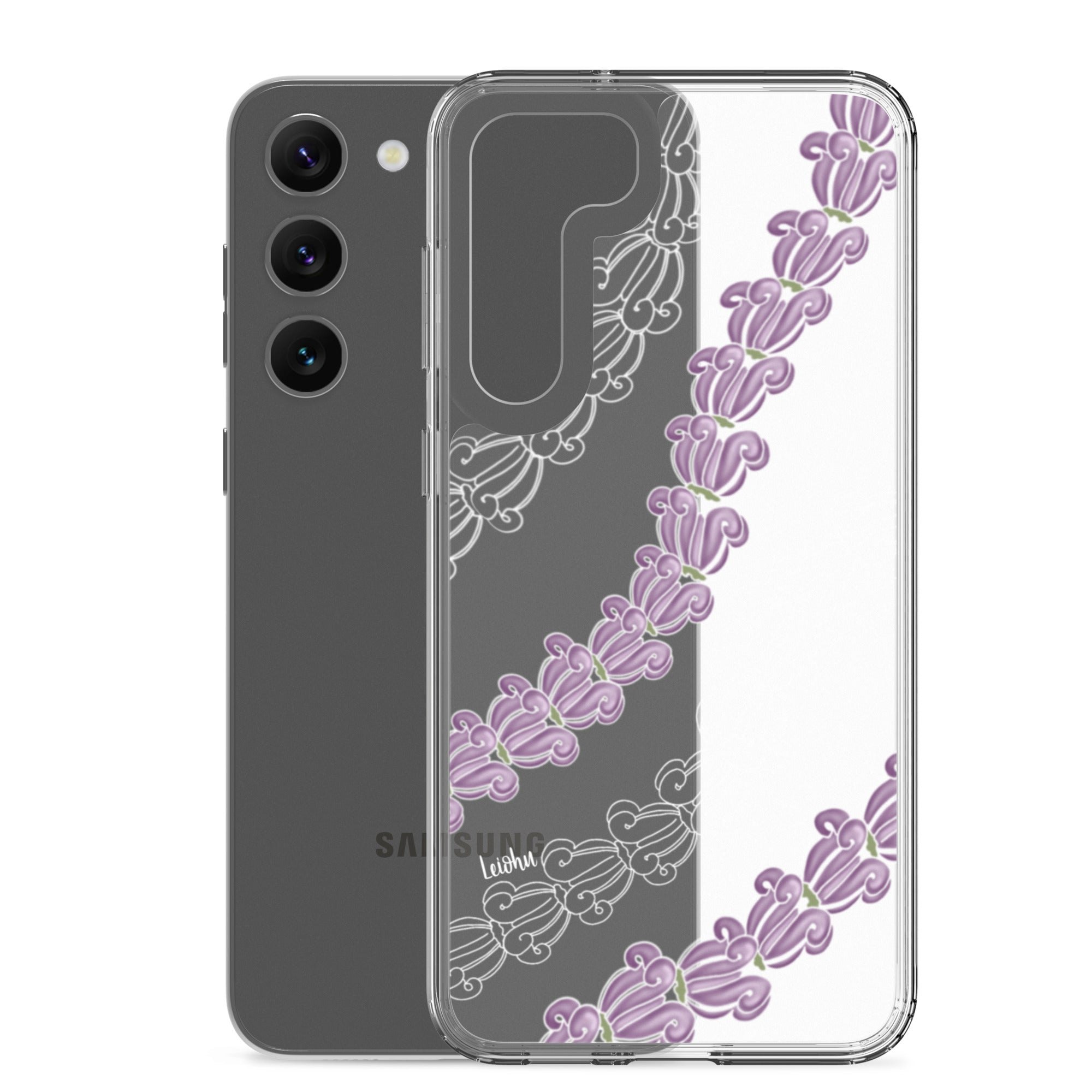 Samsung Clear Phone Case with Crown Lei Design - Slim Protective Cover for Samsung Galaxy [Model] - Perfect for Parties, Festivals, and Everyday Use