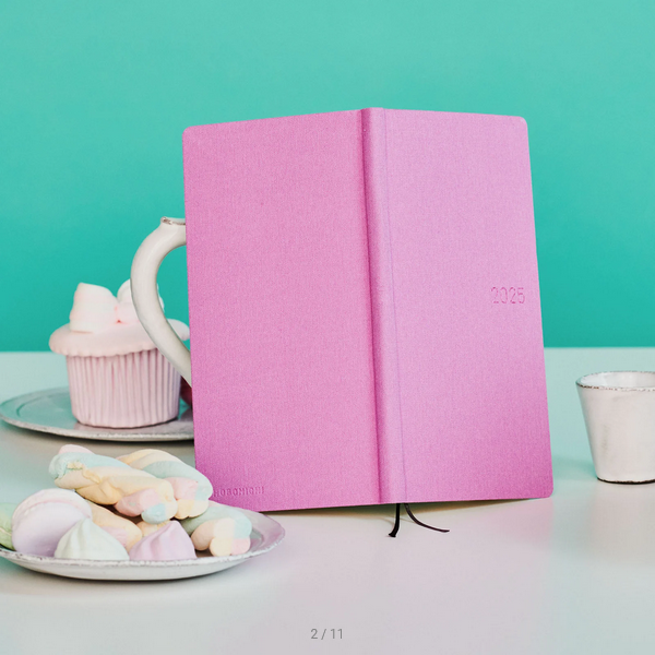Hobonichi Techo 2025 Planner - Sweet Purple Weeks Hardcover, Weekly Horizontal Layout, English Edition (January Start, Monday Start) | Perfect for Journaling, Scheduling & Productivity