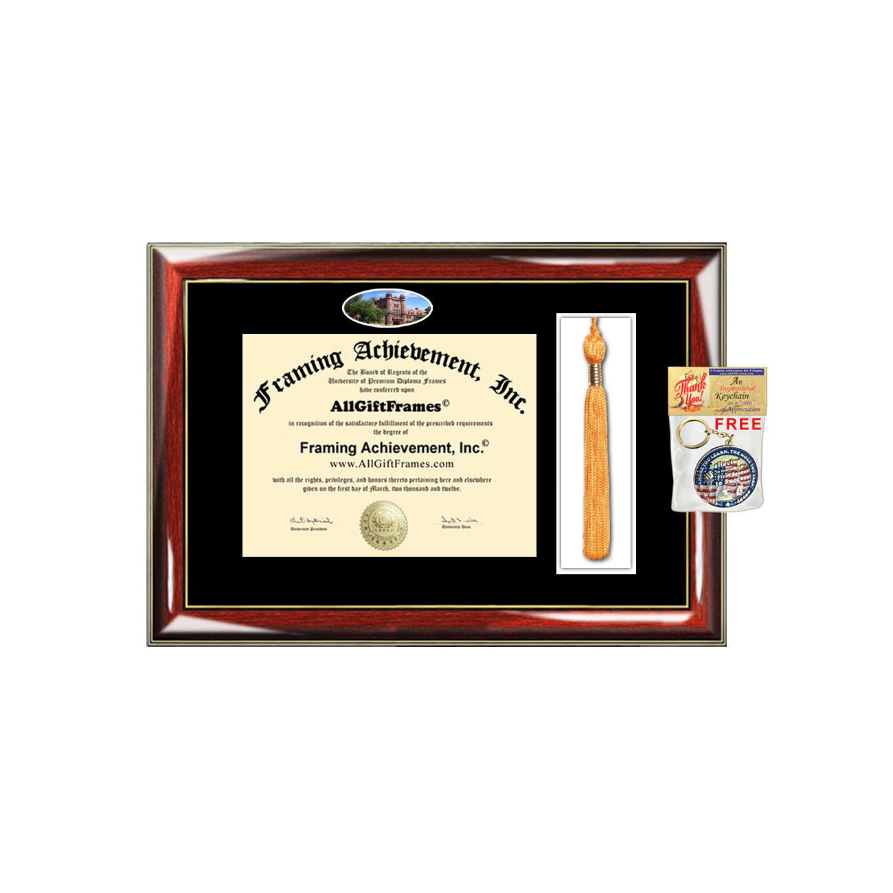 Millikin University Diploma Frame with Tassel - Custom College Degree Display for Bachelor, Master, MBA & PhD - Graduation Gift with Double Certificate Framing - Perfect for Office Decor, Home Display & Alumni Memorabilia