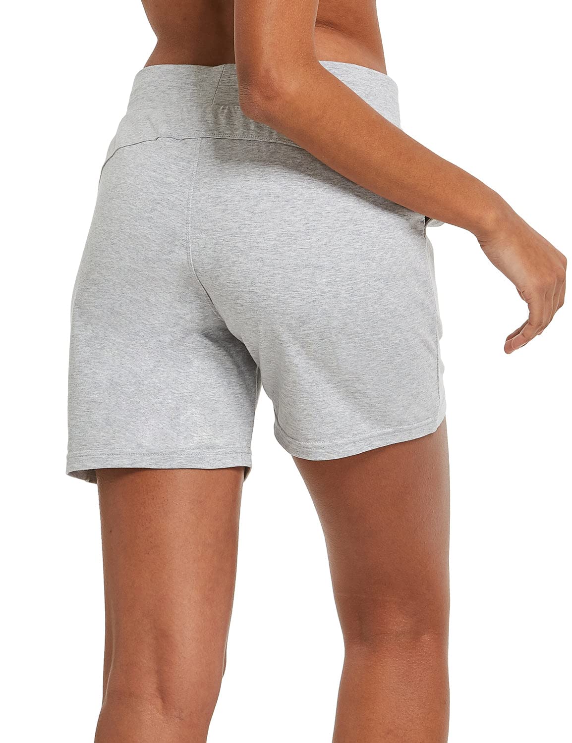 Baleaf Women's High Waist Cotton Lounge Shorts with Pockets - Soft Sweat Athletic Shorts for Yoga, Running, Gym & Summer Casual Wear