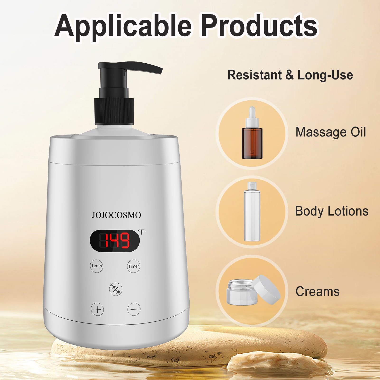 Professional 250ml Digital Massage Oil Warmer with 2 Bottles - Automatic Heated Lotion Dispenser for Spa, Salon & Home Use - Perfect for Relaxing Massages, Aromatherapy & Skin Care (Silver)