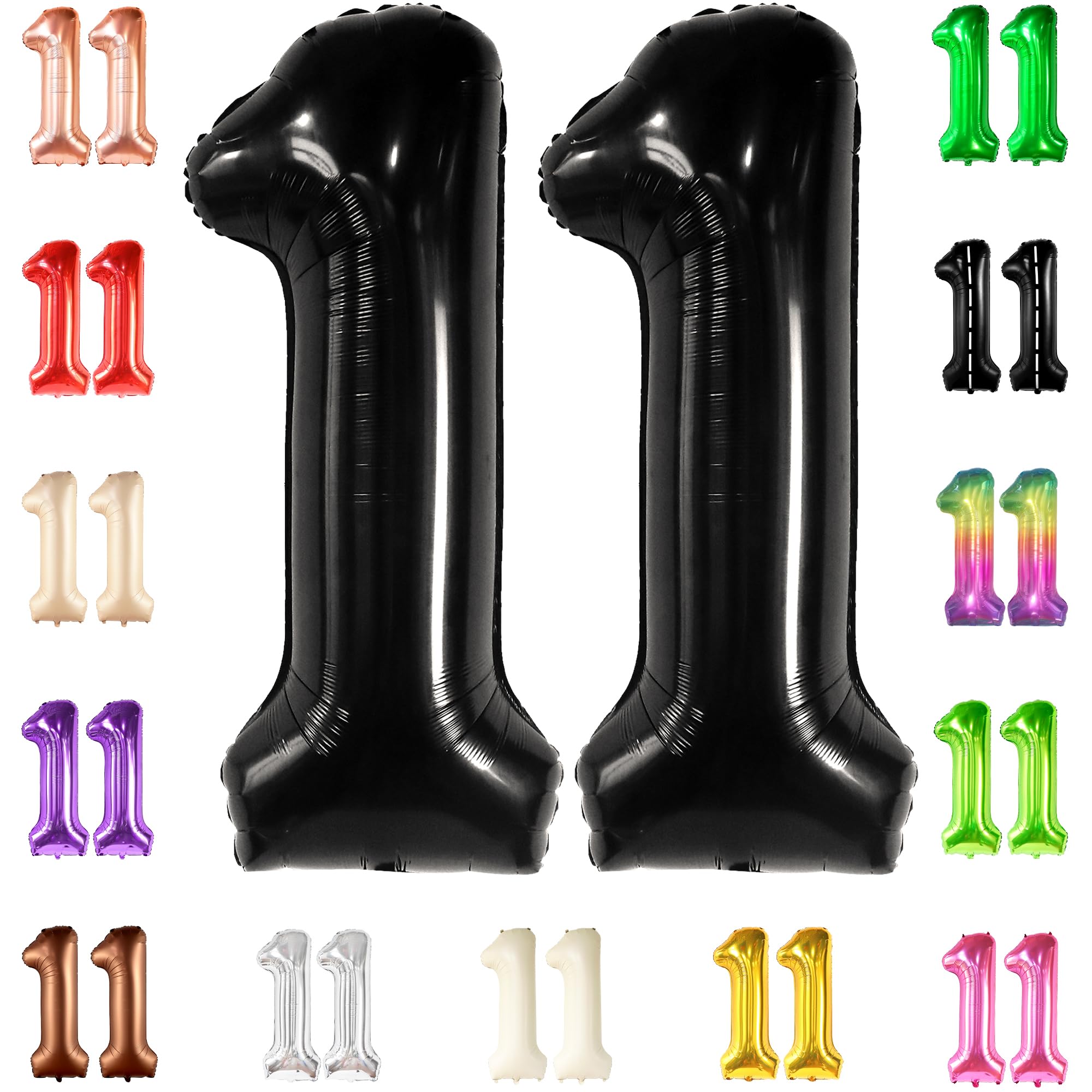 KatchOn 40 Inch Giant Black Number 11 Balloon - Extra Large Birthday Decorations for 11th Birthday Party, Anniversary & Special Events | Perfect for Boys' Birthday Decor, Photo Backdrops & Celebration Balloon Arches