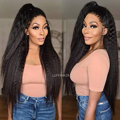 30 Inch Long Kinky Straight Tape in Hair Extensions 40pcs - Brazilian Coarse Yaki Skin Wefts Bulk for Women (18 Inch 40pcs, Color 4 Dark Brown) | Perfect for Styling, Volume Boost & Everyday Wear