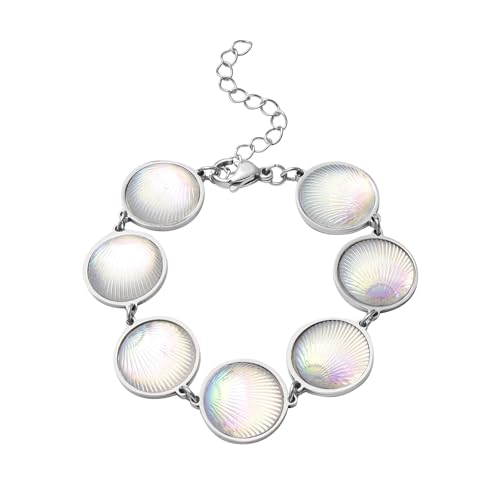 Shop LC Stainless Steel Seashell Charm Bracelet for Women - Dainty Adjustable Beach Jewelry, Perfect Birthday Gift for Her | Ideal for Summer Vacations, Beach Parties & Boho Fashion