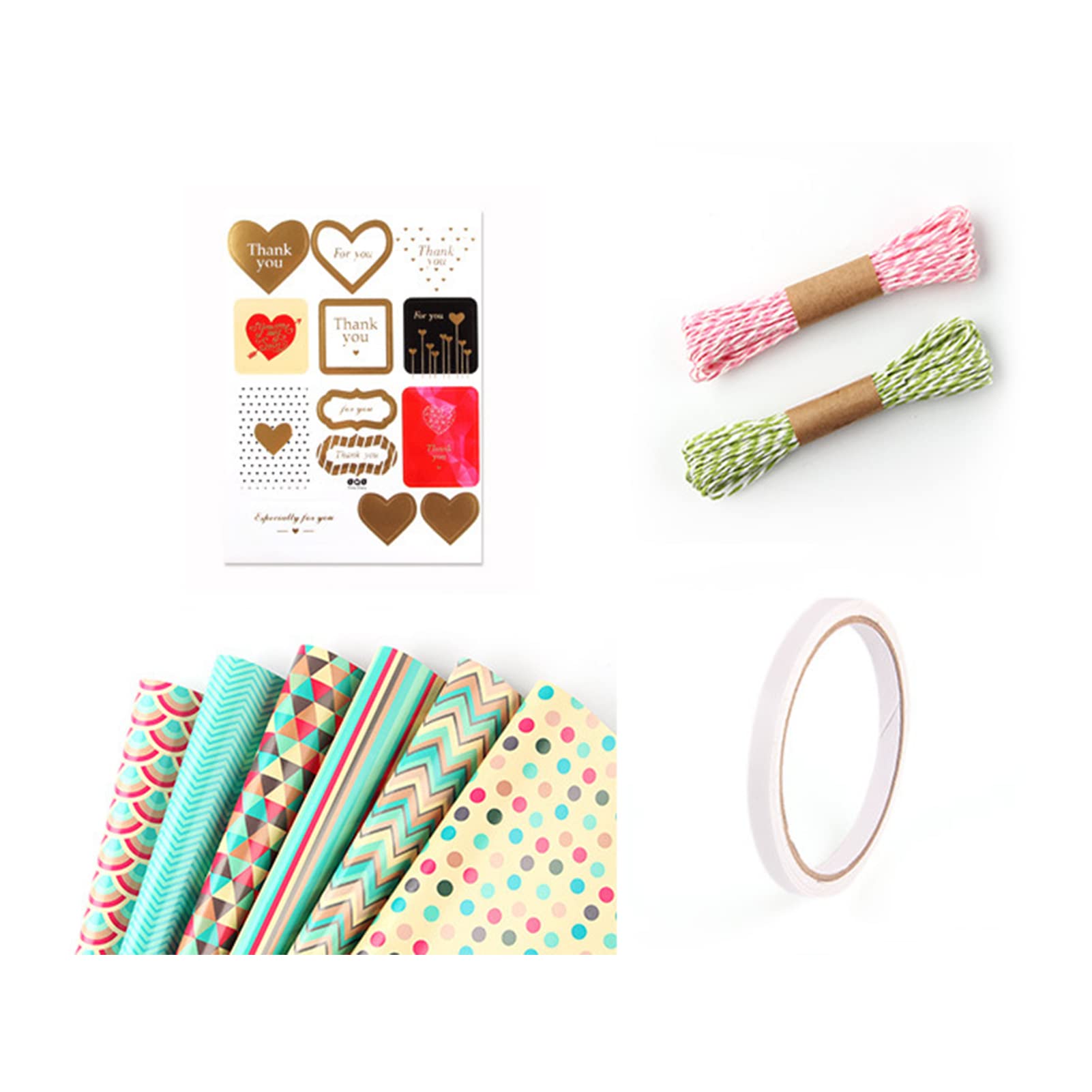 D-GROEE 1 Set Small Fresh Christmas Valentine's Day Birthday Gift Wrapping Paper - Smooth Surface Art Paper for DIY Crafts, Party Favors & Holiday Presents - Perfect for Gift Wrapping, Scrapbooking & Home Decor