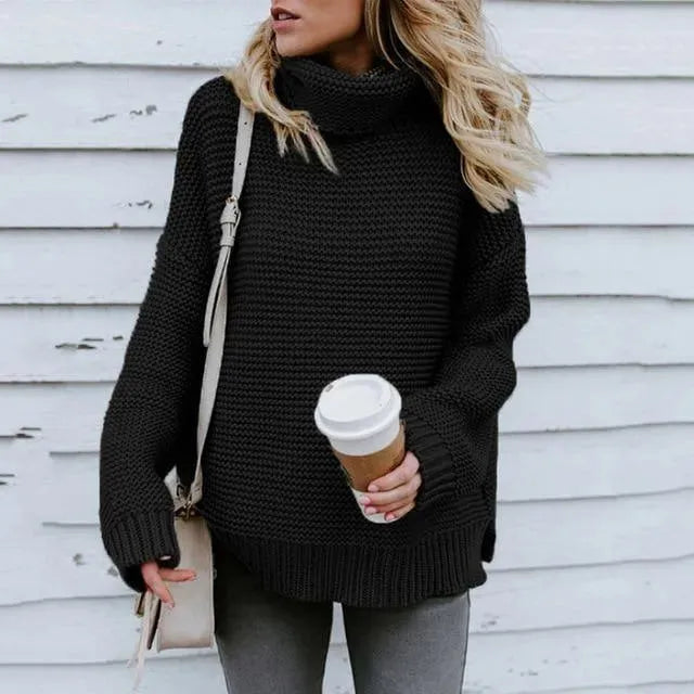 Women's Turtleneck Pullover Sweater - Soft Office Knit Top for Work & Business Casual Wear | Perfect for Winter Layering & Professional Outfits