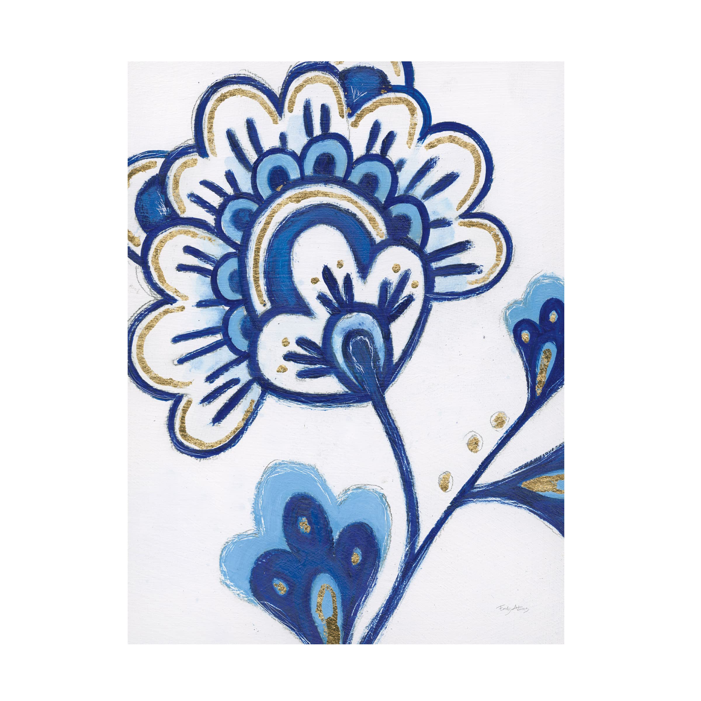 Moira Hershey 'Blossoms IV' Floral Canvas Wall Art Print - Modern Home Decor for Living Room, Bedroom & Office