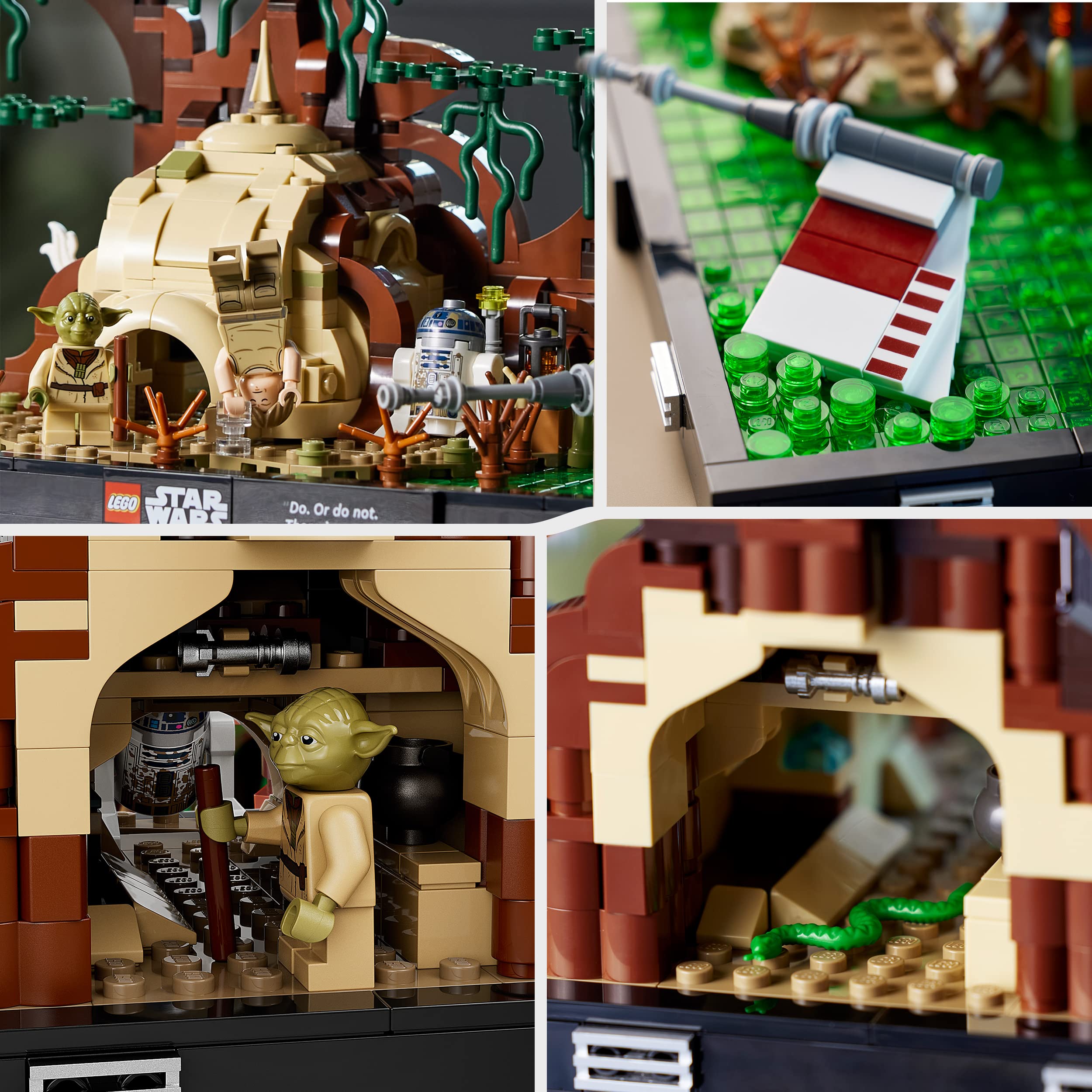 LEGO 75330 Star Wars Jedi Training Diorama on Dagobah - Adult Building Set with X-Wing Starfighter, The Empire Strikes Back Collectible Model Kit - Perfect Gift for Men & Women | Home Decor, Office Display, Star Wars Fan Collection