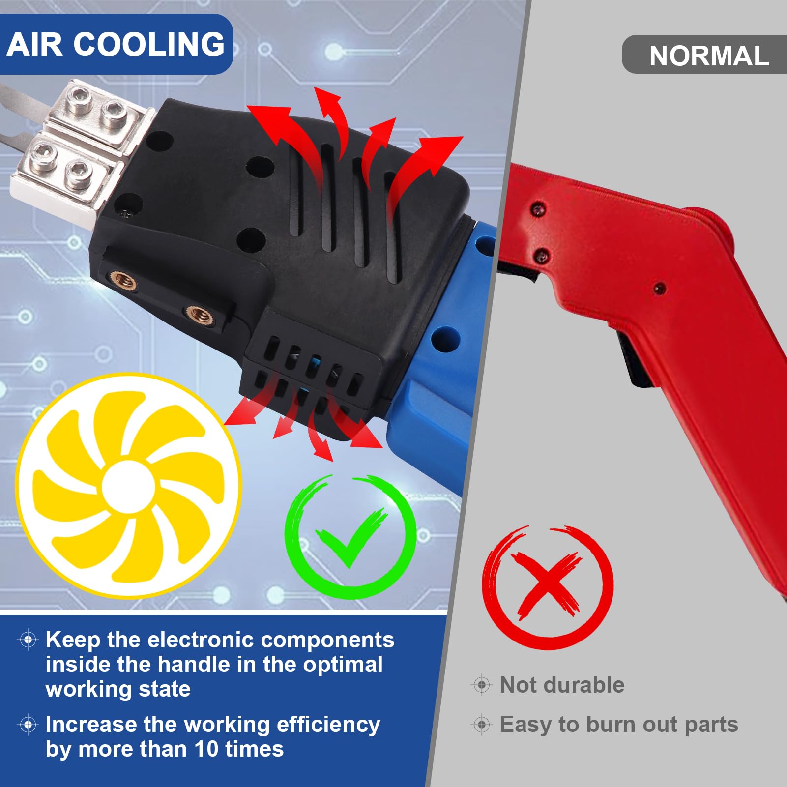 Electric Foam Cutter 200W - Hot Knife Tool for Styrofoam, EPP, EPS, XPS, EVA, EPE, PU & KT Board Cutting - Includes 4 Blades & Air Cooling System (110-120V) - Perfect for DIY Crafts, Model Making & Packaging Projects