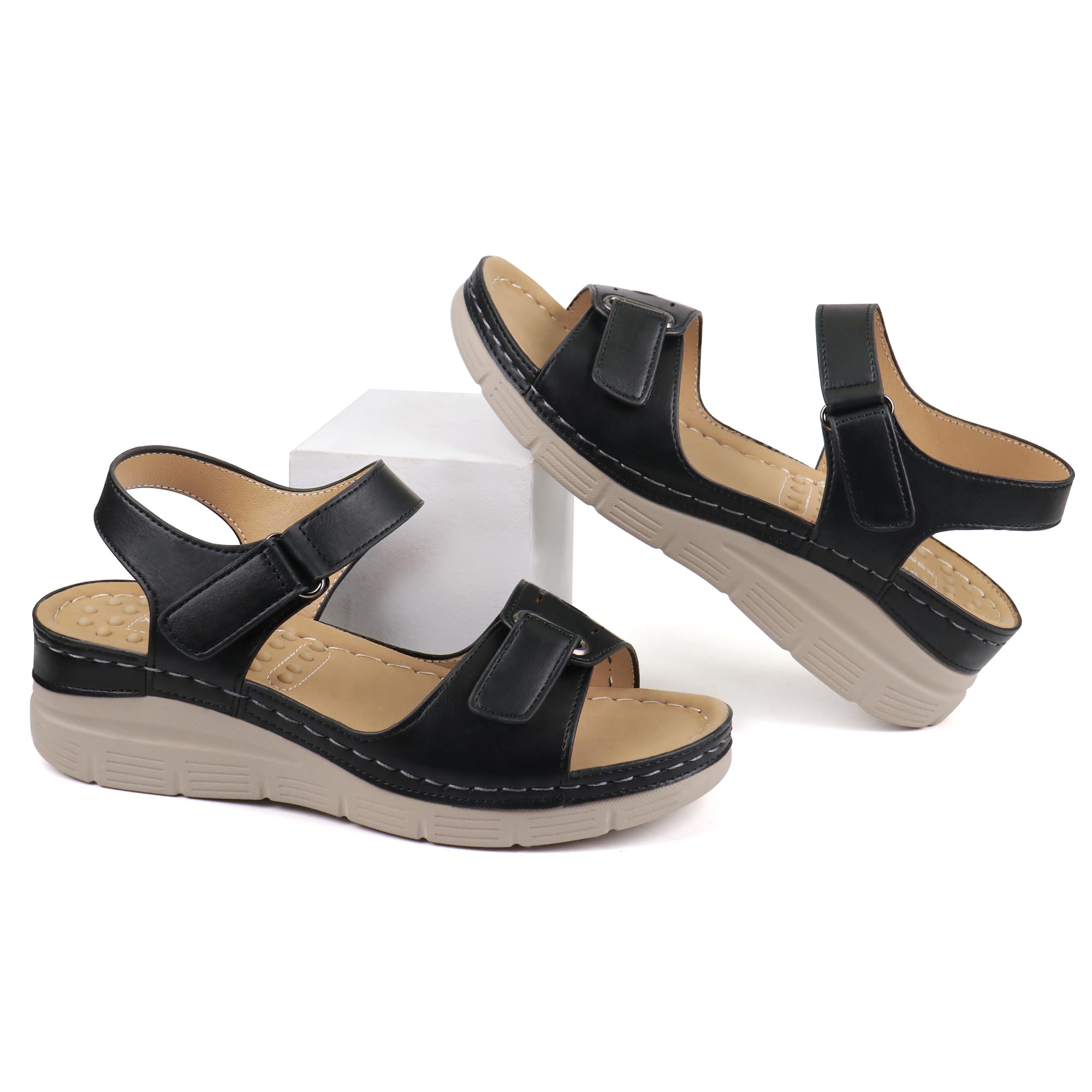 Ortho+rest Women's Comfortable Orthotic Walking Sandals with Arch Support - Dressy & Supportive Sandals for Work, Travel & Everyday Wear