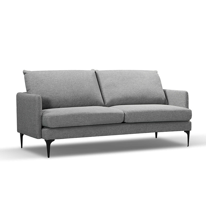 HARLOW 3-Seater Sofa in Grey - Modern Living Room Furniture for Small Spaces & Apartments | Comfortable Couch for Relaxing, Entertaining & Family Gatherings