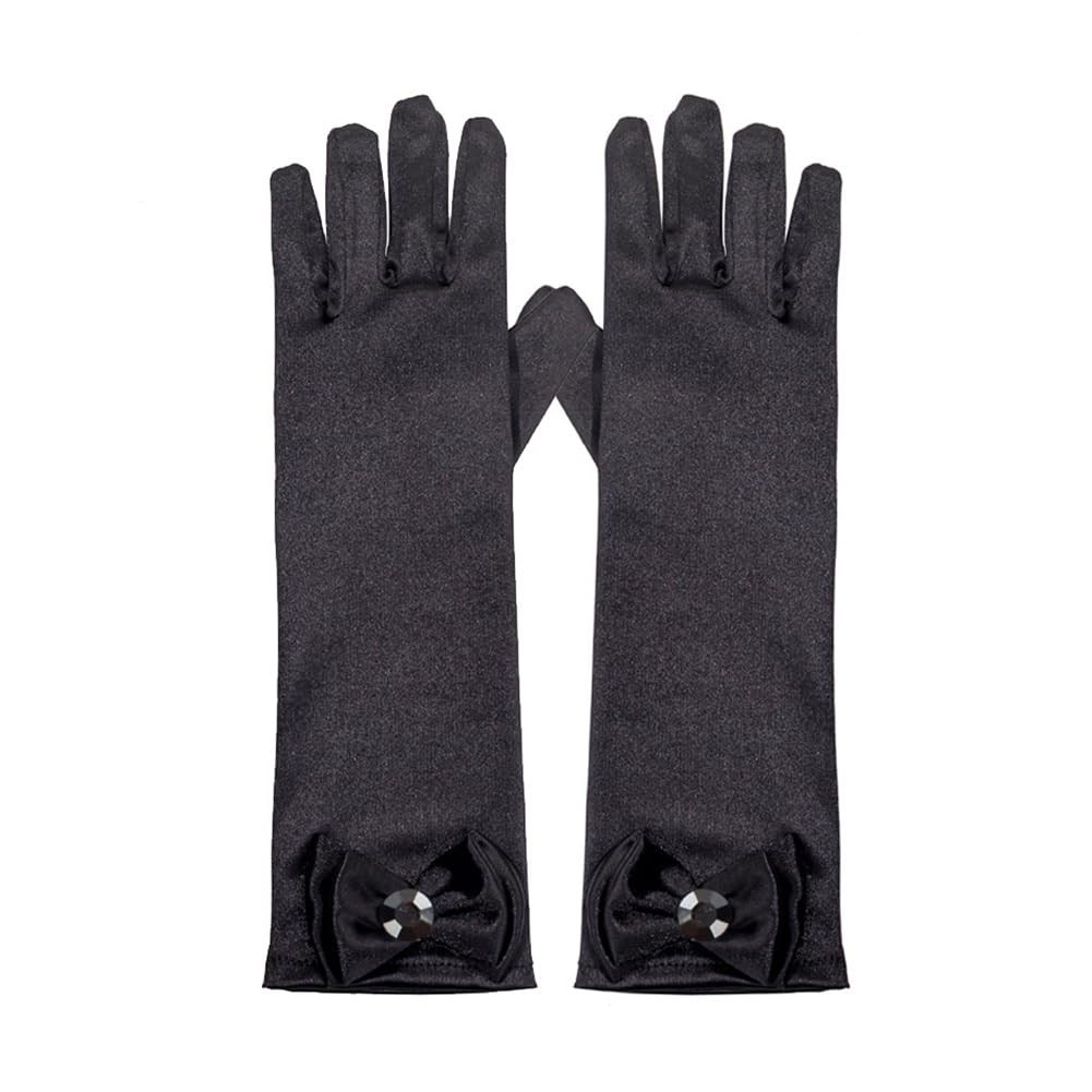 Wednesday Addams Costume Set for Girls - Halloween Gloves, Tiara, Necklace, Wand, Earrings, Bracelet & Ring | Kids Cosplay Dress Up Accessories | Perfect for Halloween, Christmas Gifts & Themed Parties