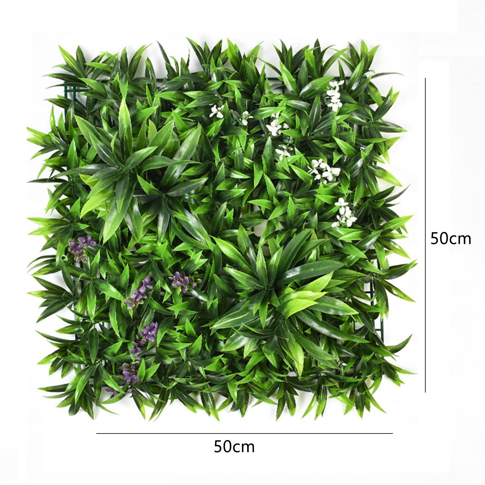 Artificial Hedge Plants - Outdoor UV Resistant Fake Greenery Privacy Fence Wall (Set of 8) for Home, Office & Reception Decor | Perfect for Balcony Screening, Garden Landscaping & Indoor Vertical Gardens