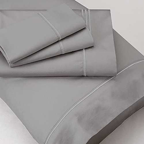 Short Queen RV Sheets Set - 4-Piece 1800 Microfiber Bedding for Campers & Travel Trailers | Deep Pocket Fitted Bunk Sheets | Cool, Breathable & Wrinkle-Resistant | Light Grey Short Queen Size | Perfect for RV Living, Camping Trips & Mobile Homes