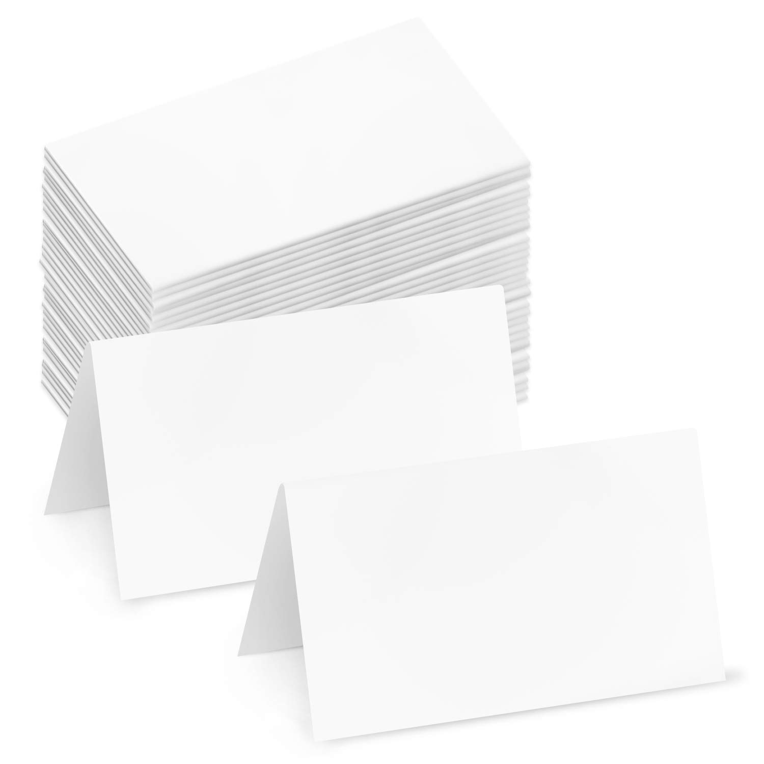 Premium White Table Name Place Cards - 200 Pack (3.5