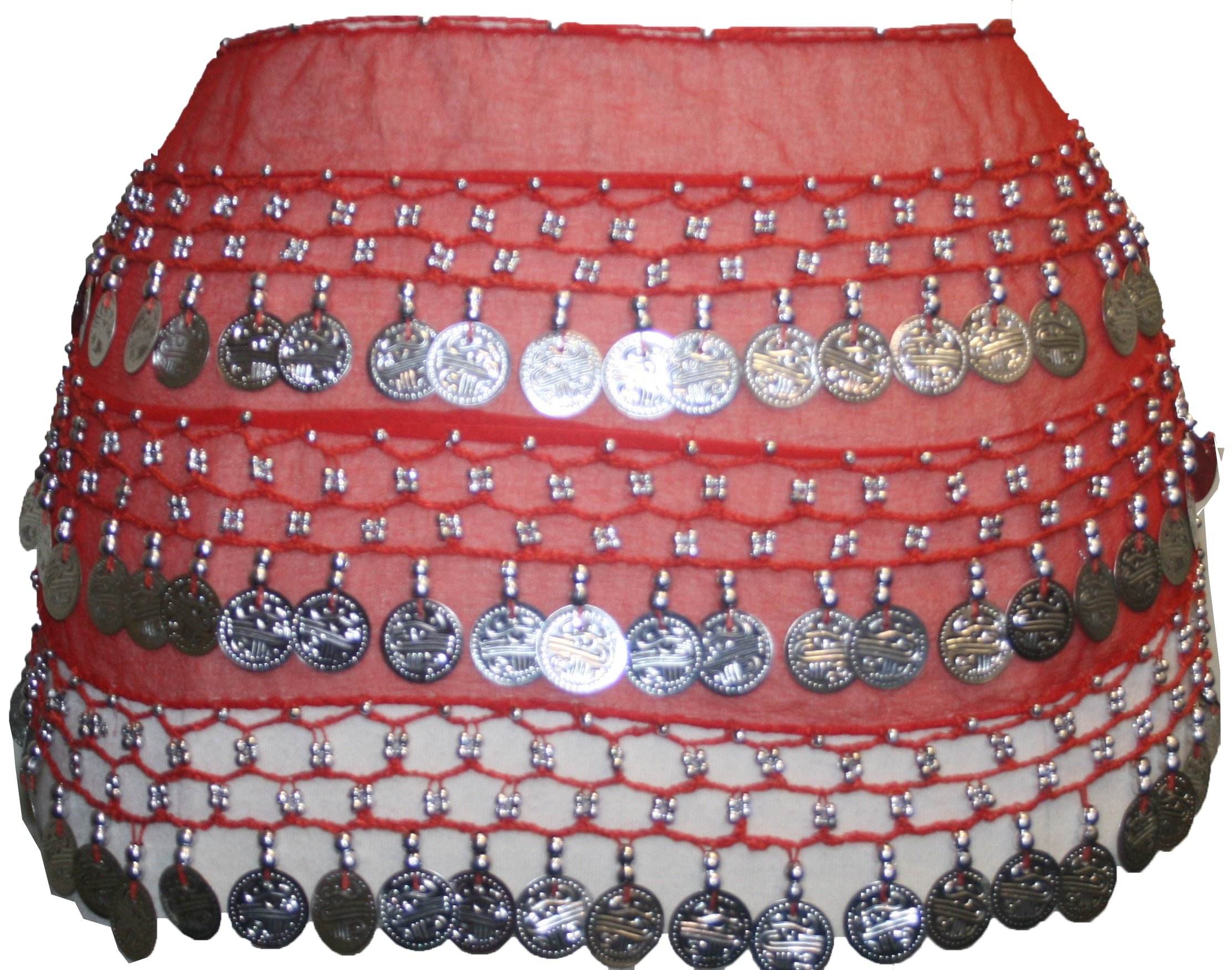 Agan Traders Women's 2025 Spring Belly Dance Hip Scarf with Gold & Silver Coins - Zumba, Gypsy & Middle Eastern Dance Accessory for Performances & Fitness Classes
