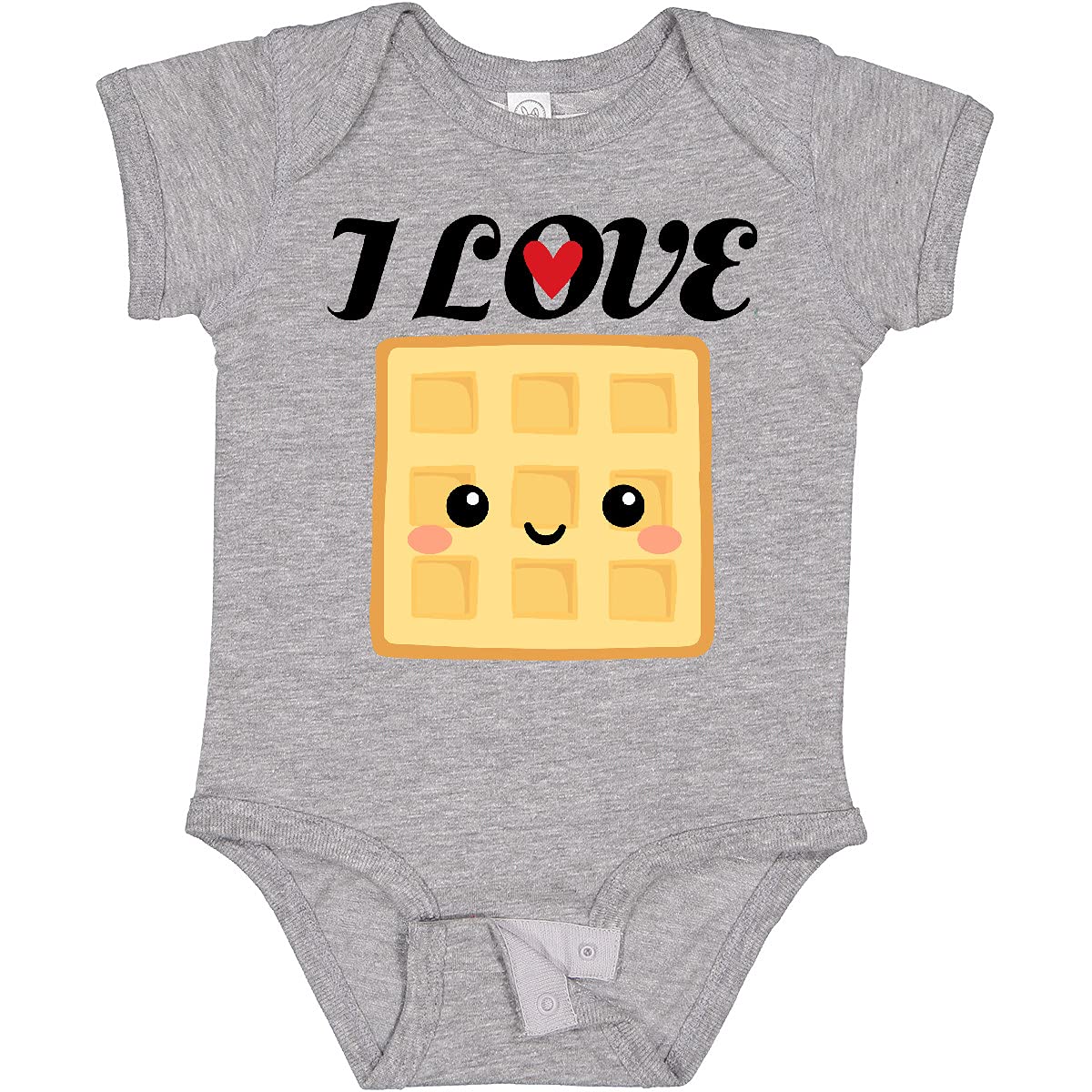 Inktastic Waffle Lover I Love Waffles Baby Bodysuit - Cute & Comfortable Infant Onesie for Waffle Enthusiasts - Perfect for Breakfast Outings, Family Photos & Playdates