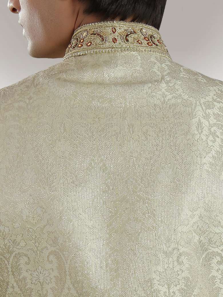 Elegant Designer Cream Sherwani for Men - Traditional Indian Wedding Attire & Special Occasion Outfit