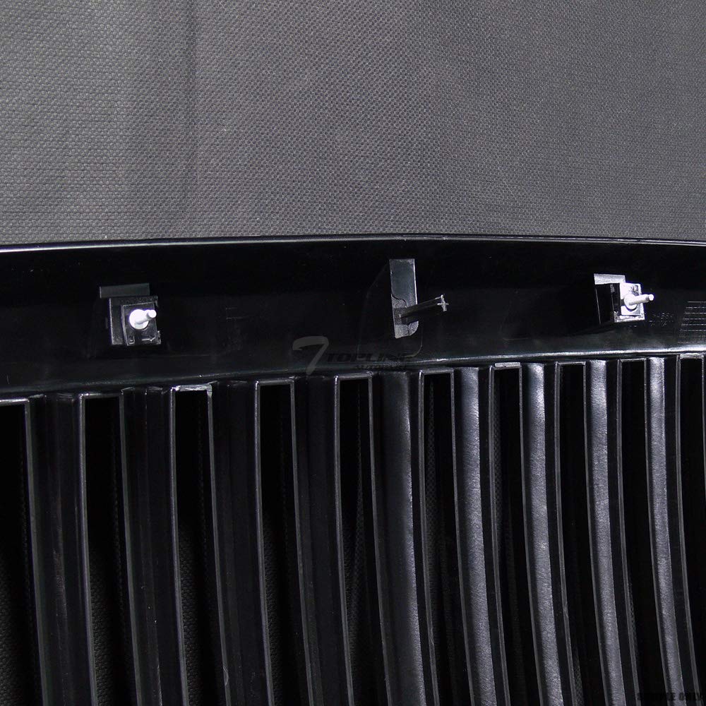 2006-2008 Dodge Ram 1500 & 2006-2009 2500/3500 Gloss Black Vertical Front Bumper Grille Replacement - Perfect for Off-Roading & Truck Customization