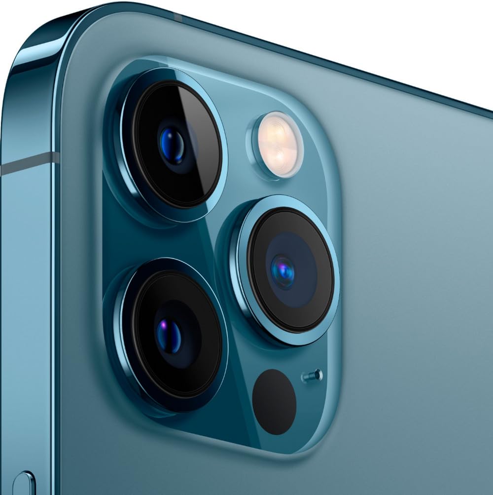 Apple iPhone 12 Pro Max 5G Smartphone - US Version 256GB Pacific Blue (Renewed) for AT&T - Perfect for Business, Travel & High-Performance Mobile Needs