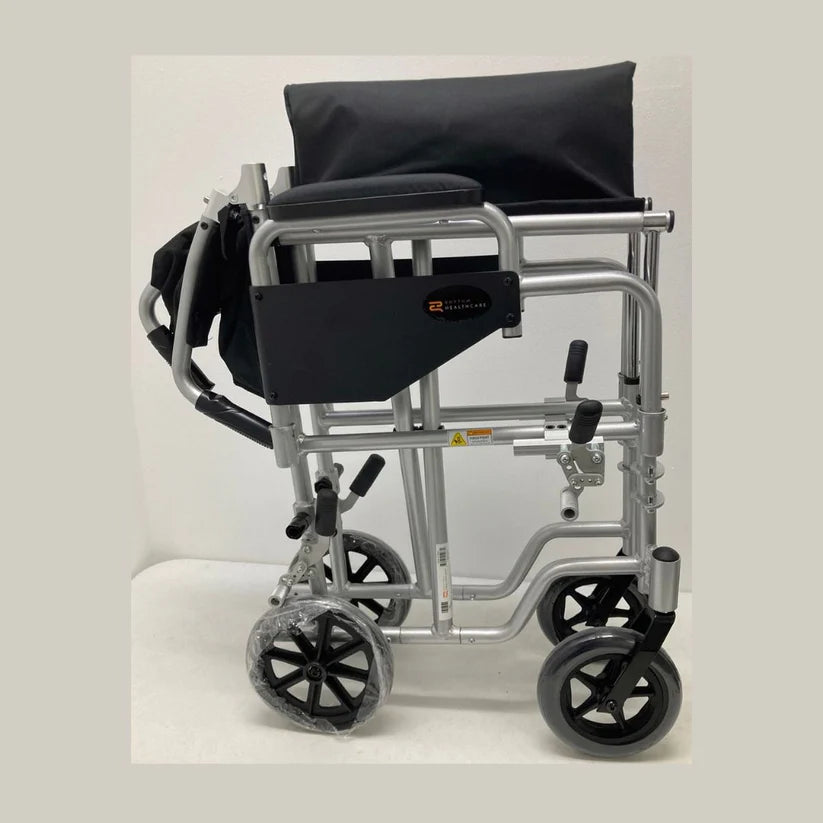 Lightweight Folding Wheelchair and Transport Chair - Portable Mobility Aid for Seniors & Disabled - Ideal for Travel, Hospitals, and Home Use