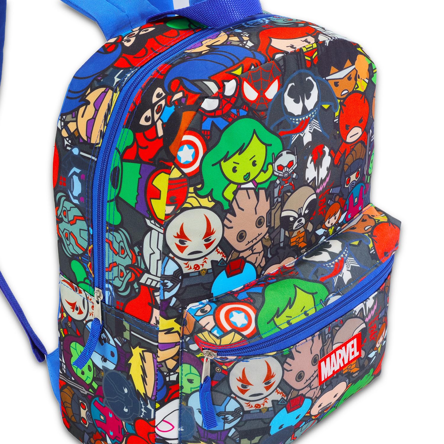 Marvel Avengers Backpack Set for Boys 8-12 - School Backpack with Lunch Box, Water Bottle & Stickers | Superhero Themed Kids School Supplies for Daily Use & Outdoor Adventures