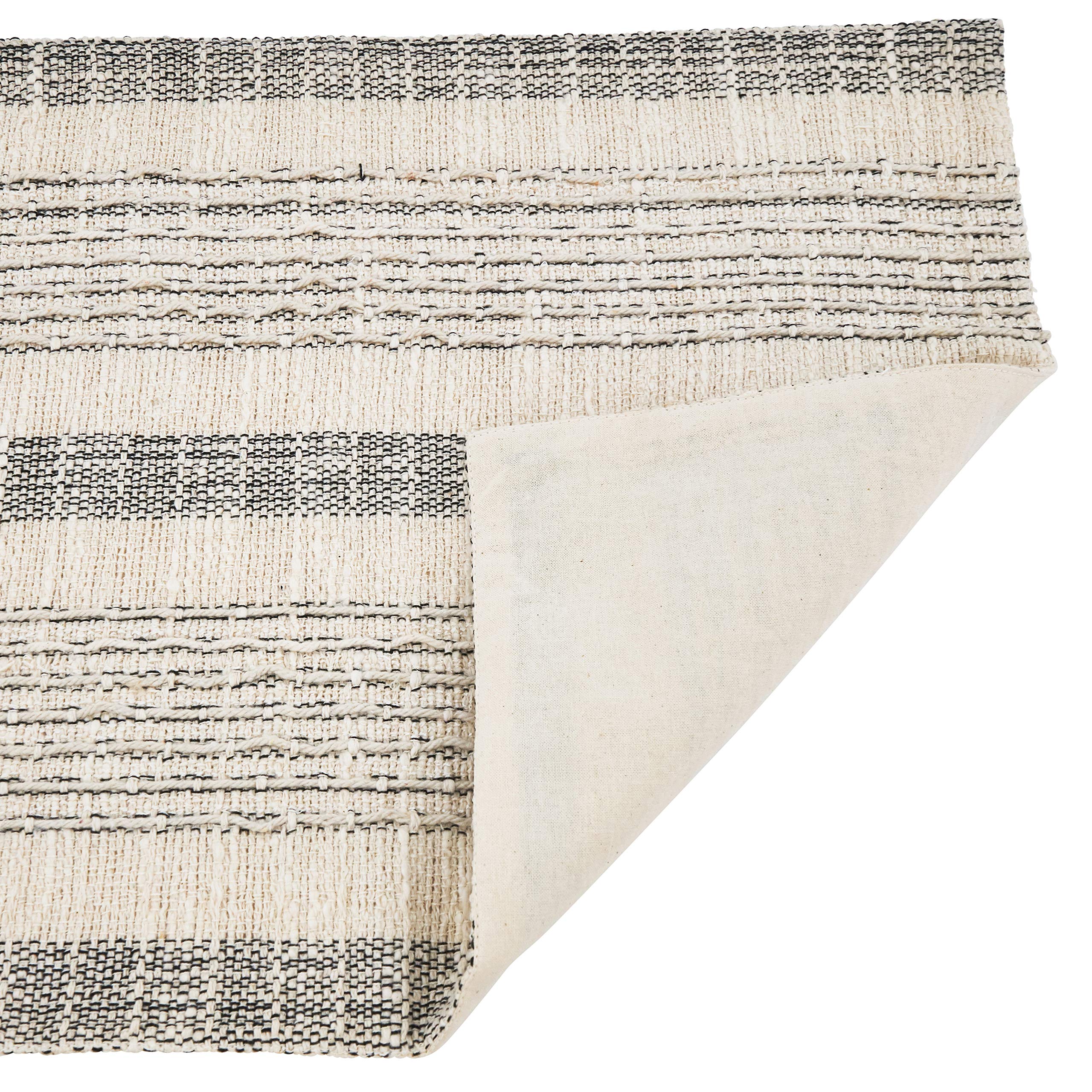 Premium Woven Striped Cotton Placemats Set of 4 - Stylish & Durable Table Mats for Dining, Kitchen, Party Decor, and Home Entertaining