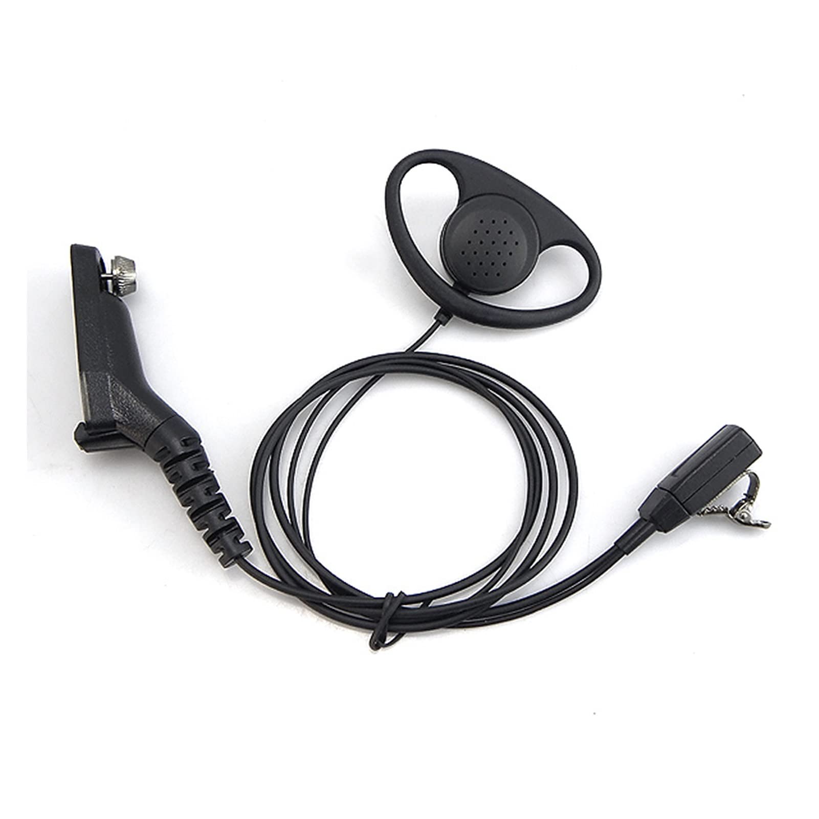 BMINO D-Shaped Earpiece Headset with PTT Mic - Compatible with Motorola DP4400, DP4401, DP4600, DP4601, DP4800, DP4801 Walkie Talkies - Two-Way Radio Accessory for Security, Construction & Outdoor Communication