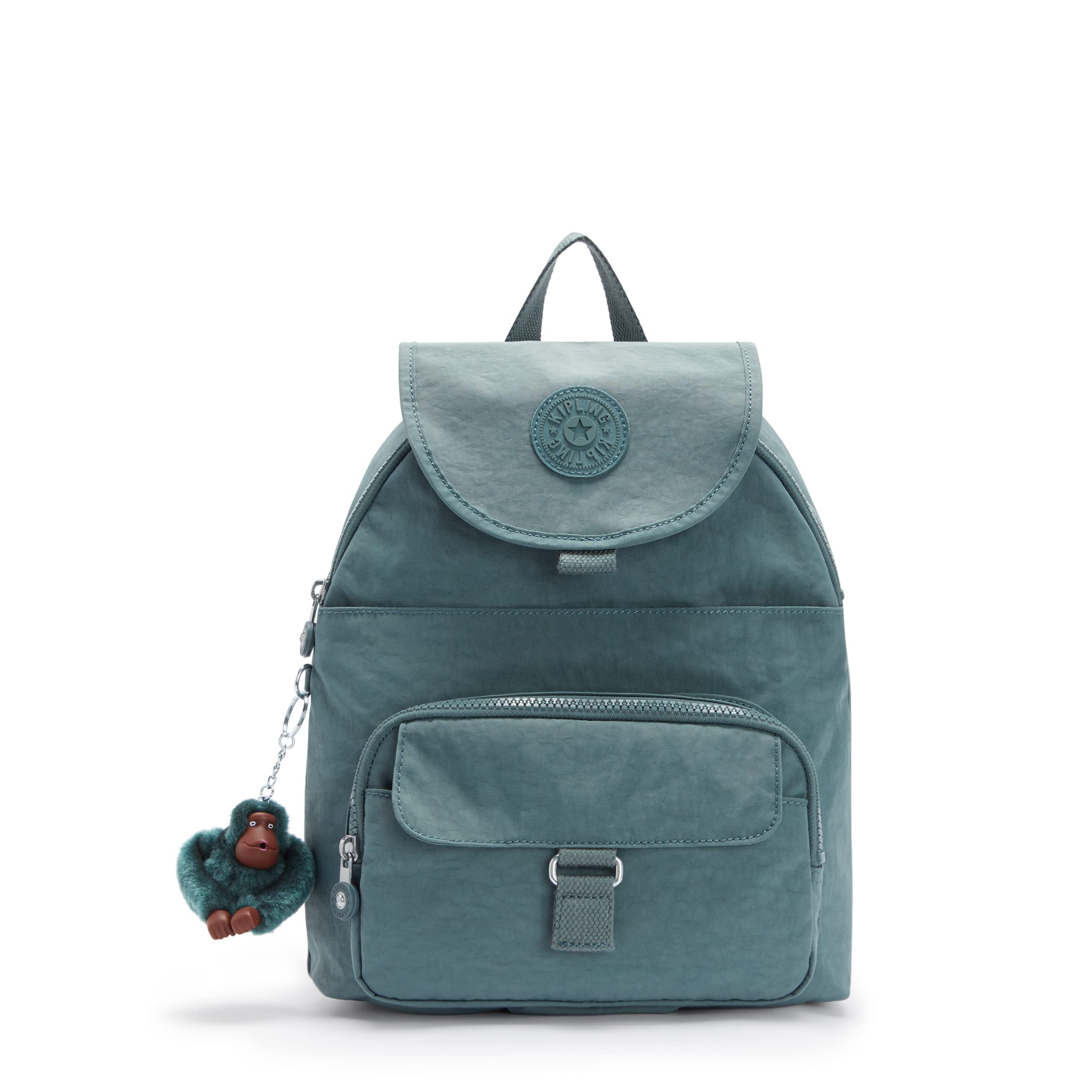 Kipling Women's Queenie Backpack - Lightweight Adjustable Laptop Backpack with Monkey Keychain & Key Clasp for Work, School, Travel & Daily Use