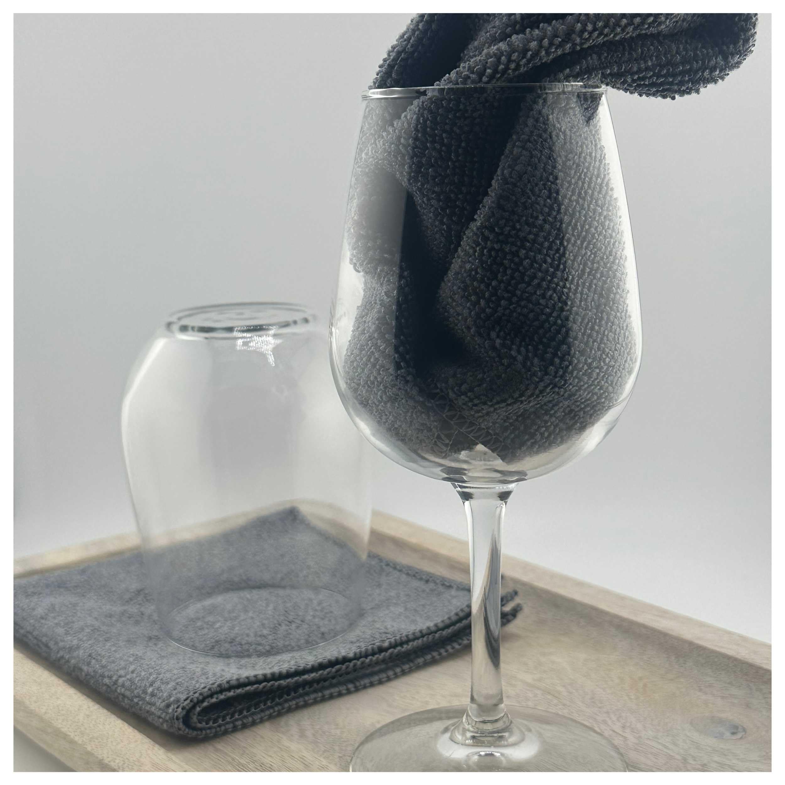 Premium Microfiber Cleaning Cloths for Kitchen, Home & Car - 300GSM Super Absorbent, Lint-Free Towels (24-Pack, Gray) - Perfect for Dishes, Countertops, Windows & Auto Detailing