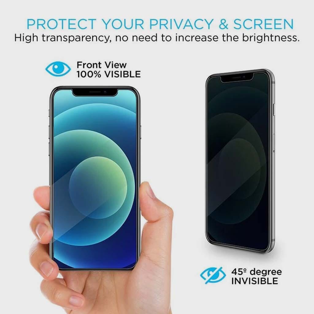 Privacy Screen Protector for iPhone 16 Pro - Anti-Spy Tempered Glass with HD Clarity - Perfect for Office, Banking & Personal Data Protection