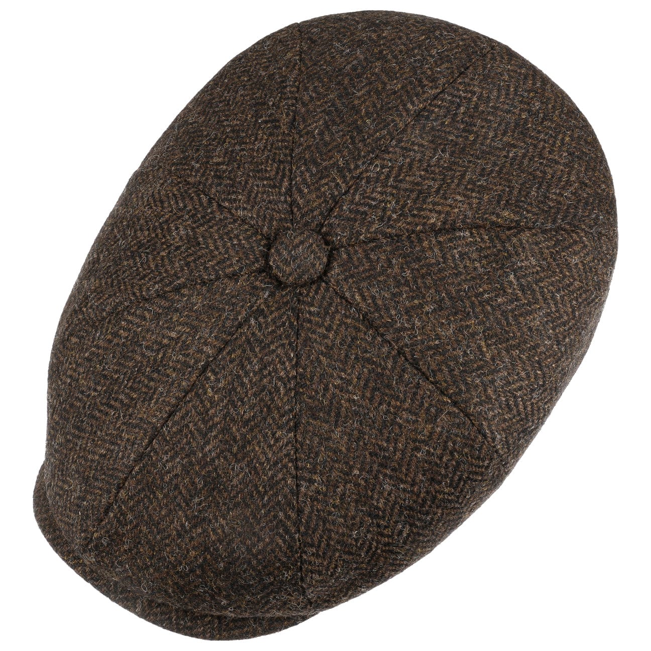 Carlsen Wool Herringbone Flat Cap by Lierys - Classic Men's Winter Hat for Outdoor Activities & Casual Style