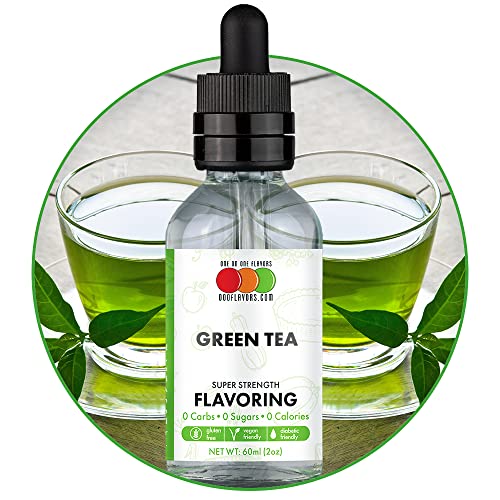 OOOFlavors Green Tea Flavored Liquid Concentrate (2 oz) - Natural Flavor Enhancer for Drinks, Baking & DIY Recipes | Perfect for Iced Tea, Smoothies & Desserts
