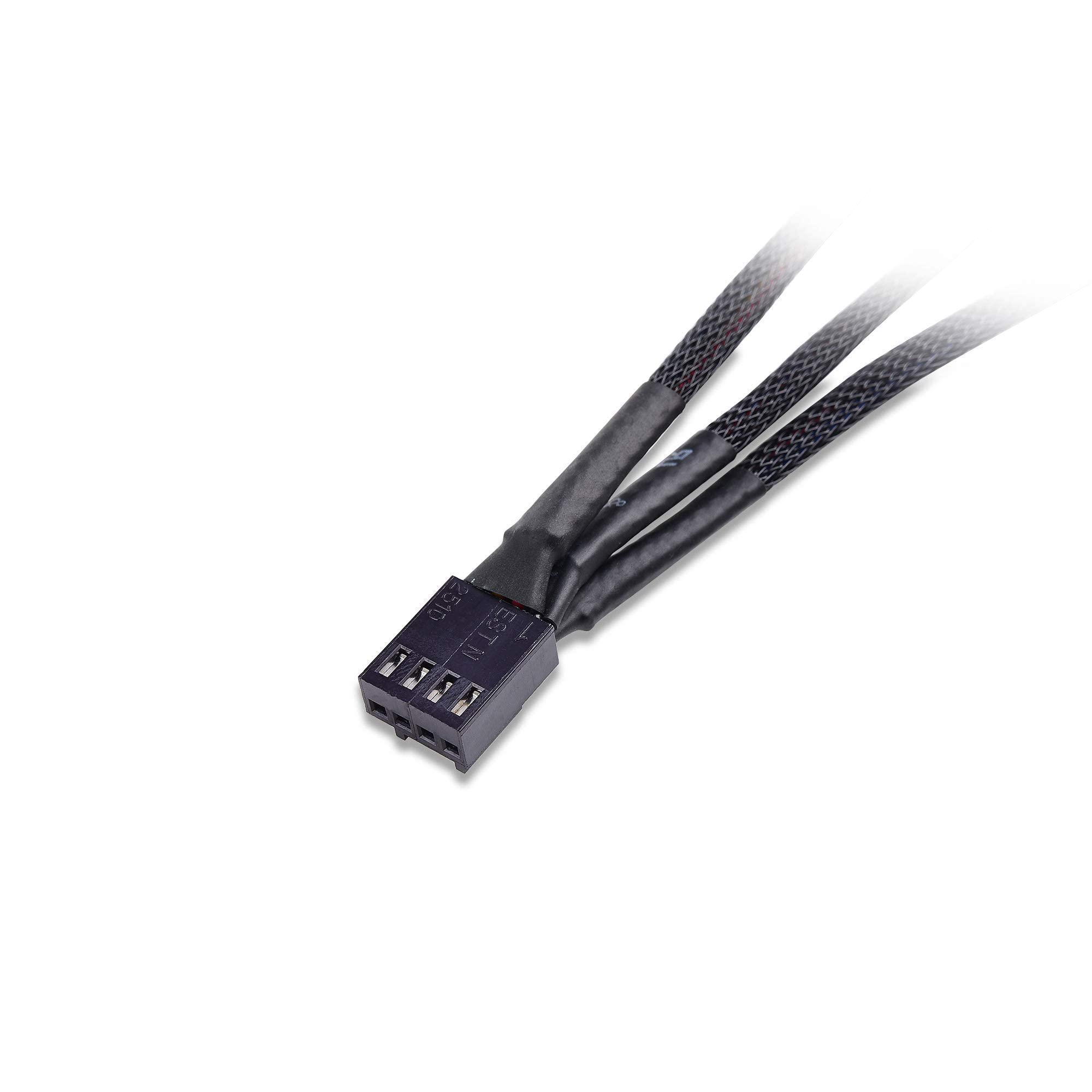 Cable Matters 2-Pack 3-Way 4-Pin PWM Fan Splitter Cable 12 Inch & 4-Pin PWM Fan Extension Cable - for PC Cooling, Case Fans, CPU Coolers, and Gaming Rigs