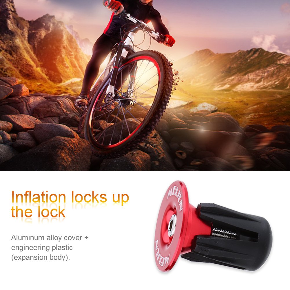 Tbest 2-Pack Colorful Aluminum Bike Handlebar End Plugs - Durable MTB/Road Bicycle Bar Grips & End Caps Accessories for Mountain & Commuter Bikes (Perfect for Cycling Safety & Customization)