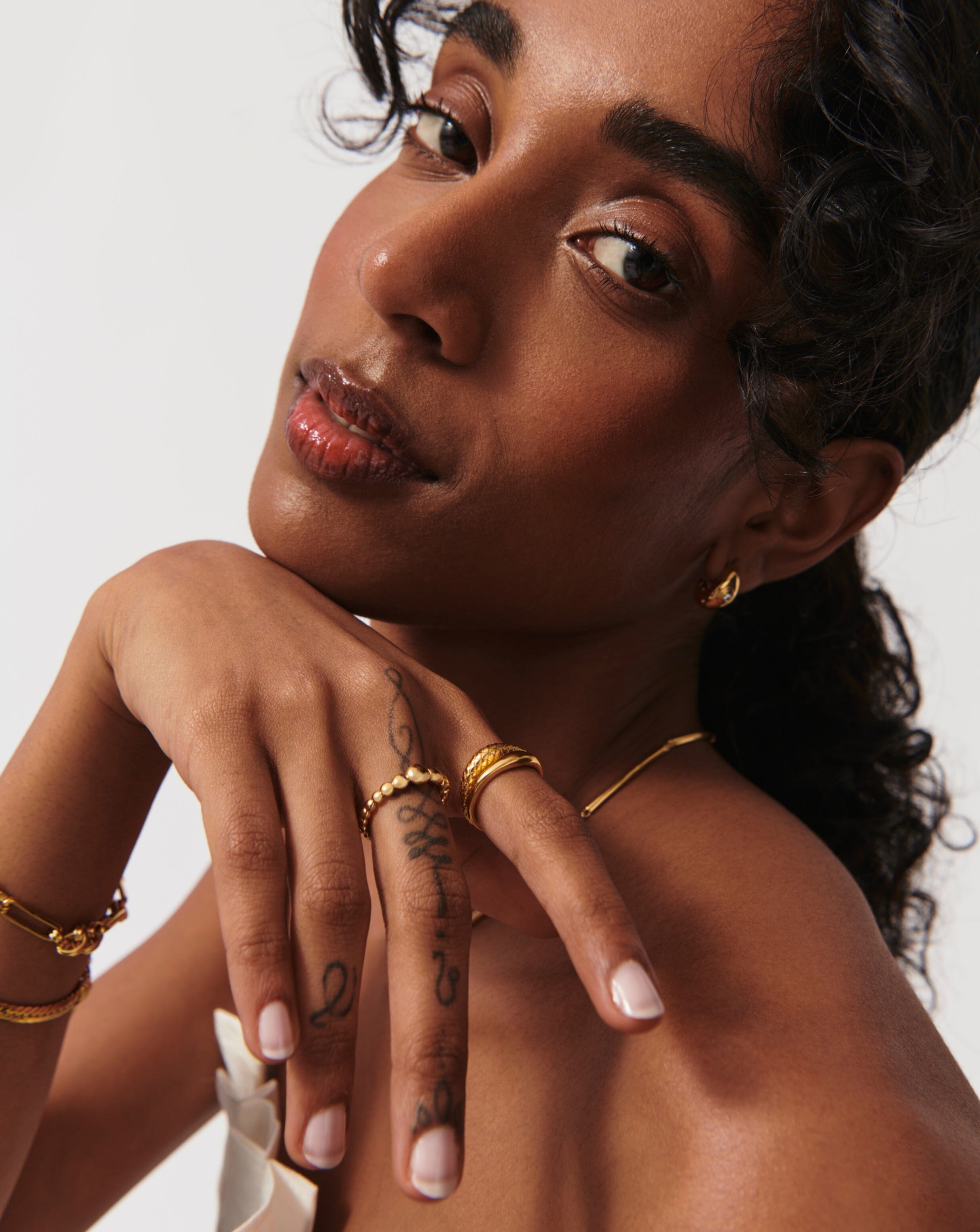 18k Gold Vermeil Beaded Stacking Rings for Women - Elegant Layered Jewelry for Everyday Wear & Special Occasions