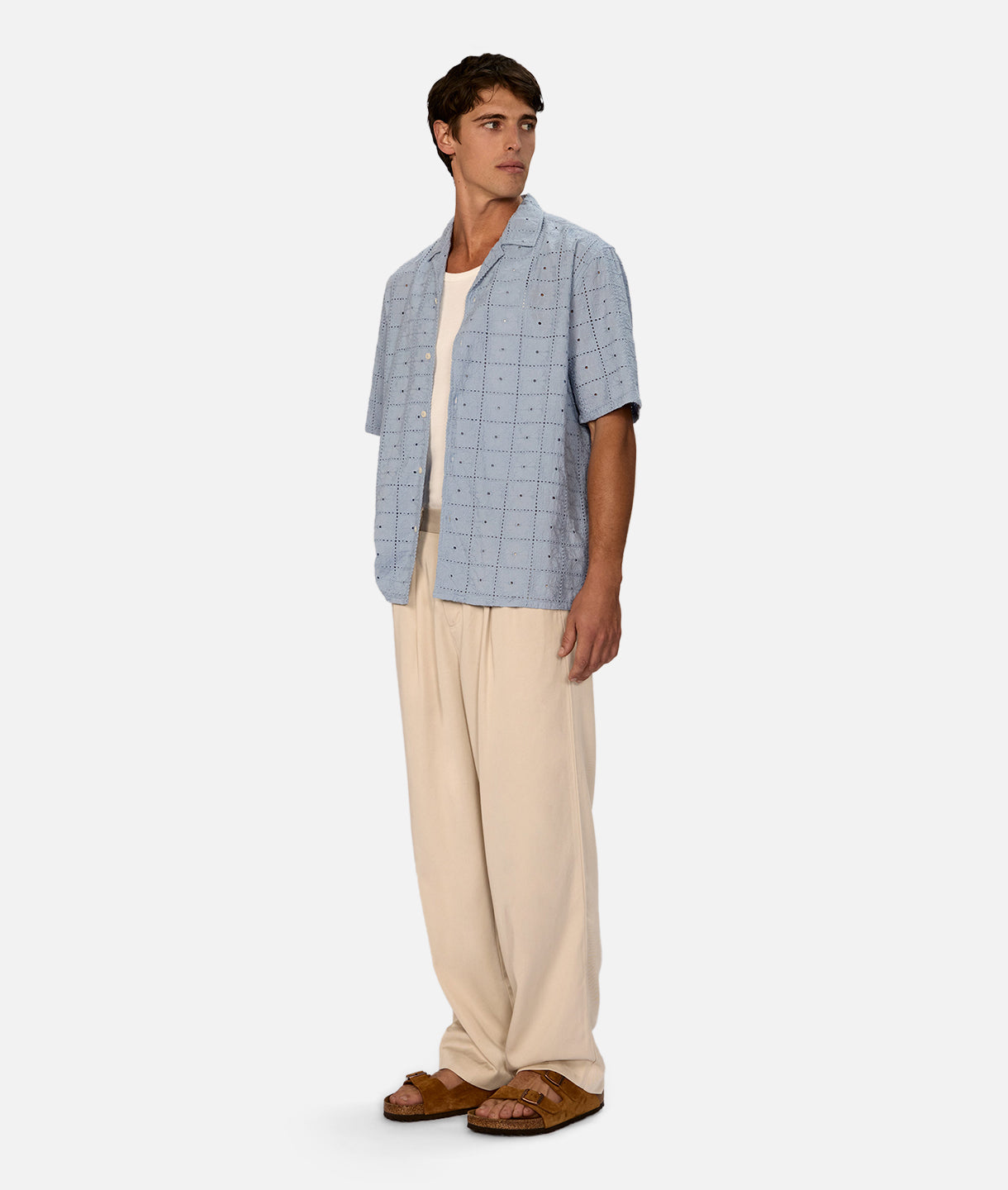 Franklin Short Sleeve Shirt for Men - Classic Cornflower Blue Casual Button Down Shirt | Perfect for Office, Summer Outfits & Casual Wear