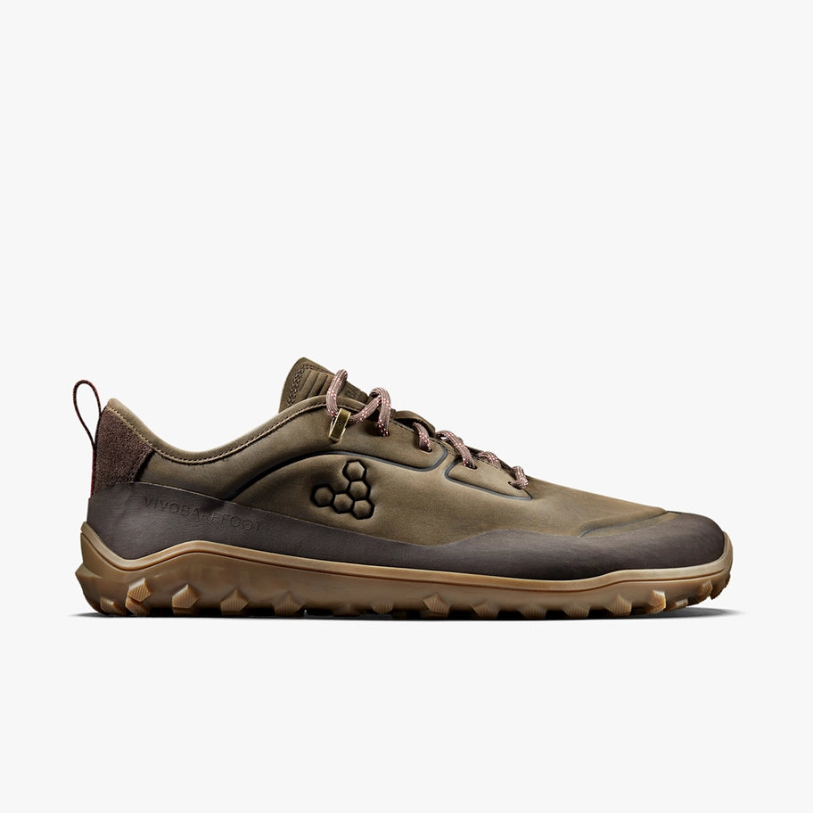 Vivobarefoot Men's Tracker Leather AT Low - Waterproof Barefoot Hiking Boots for Men | Lightweight & Durable Outdoor Adventure Shoes for Trail Running, Camping & Backpacking