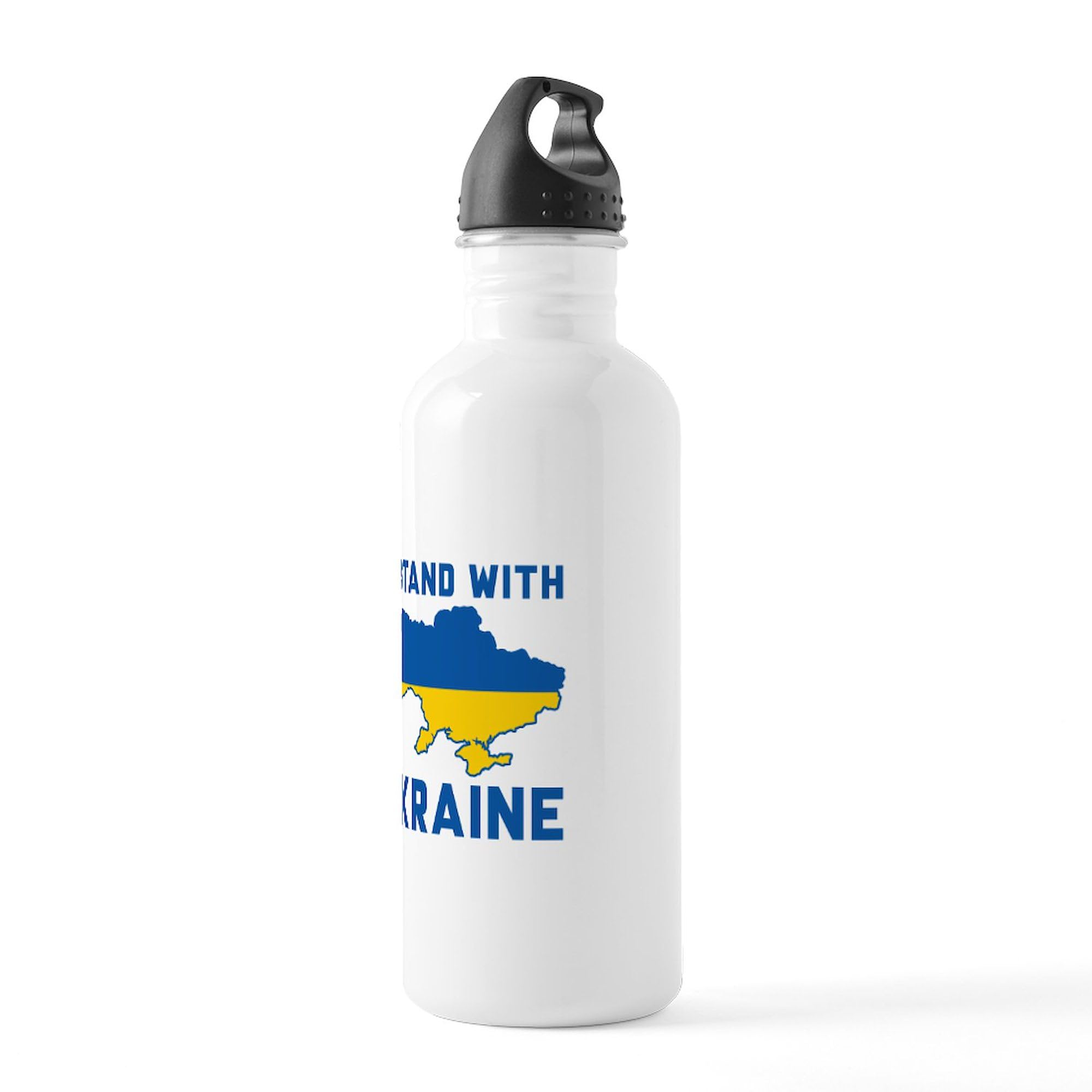 Stainless Steel Water Bottle 1.0L (34 oz) - I Stand With Ukraine Design - Vacuum Insulated, BPA-Free, Leak Proof - Perfect for Gym, Hiking & Travel